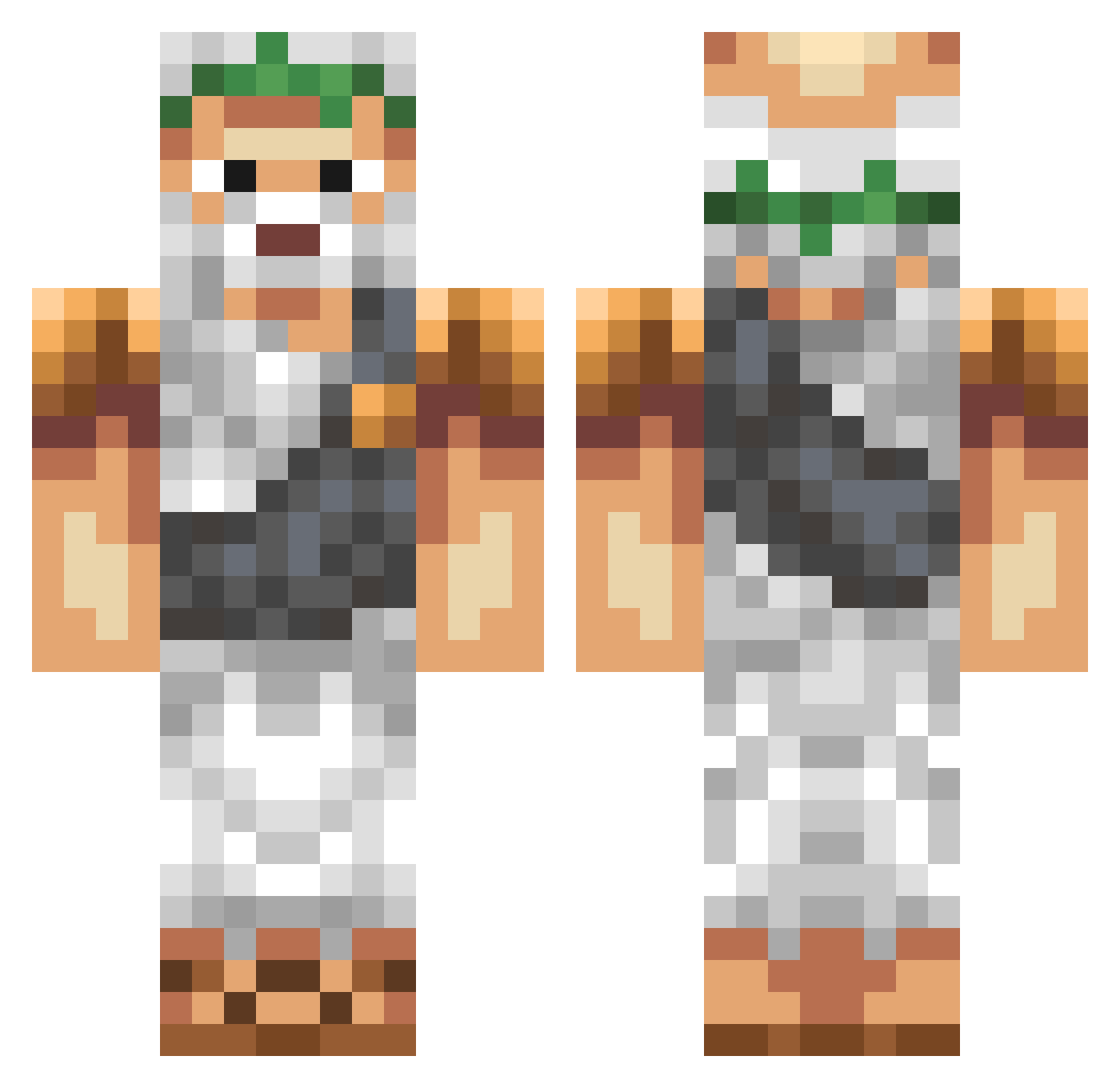 RorkyJR2009 Minecraft skin, front and back view