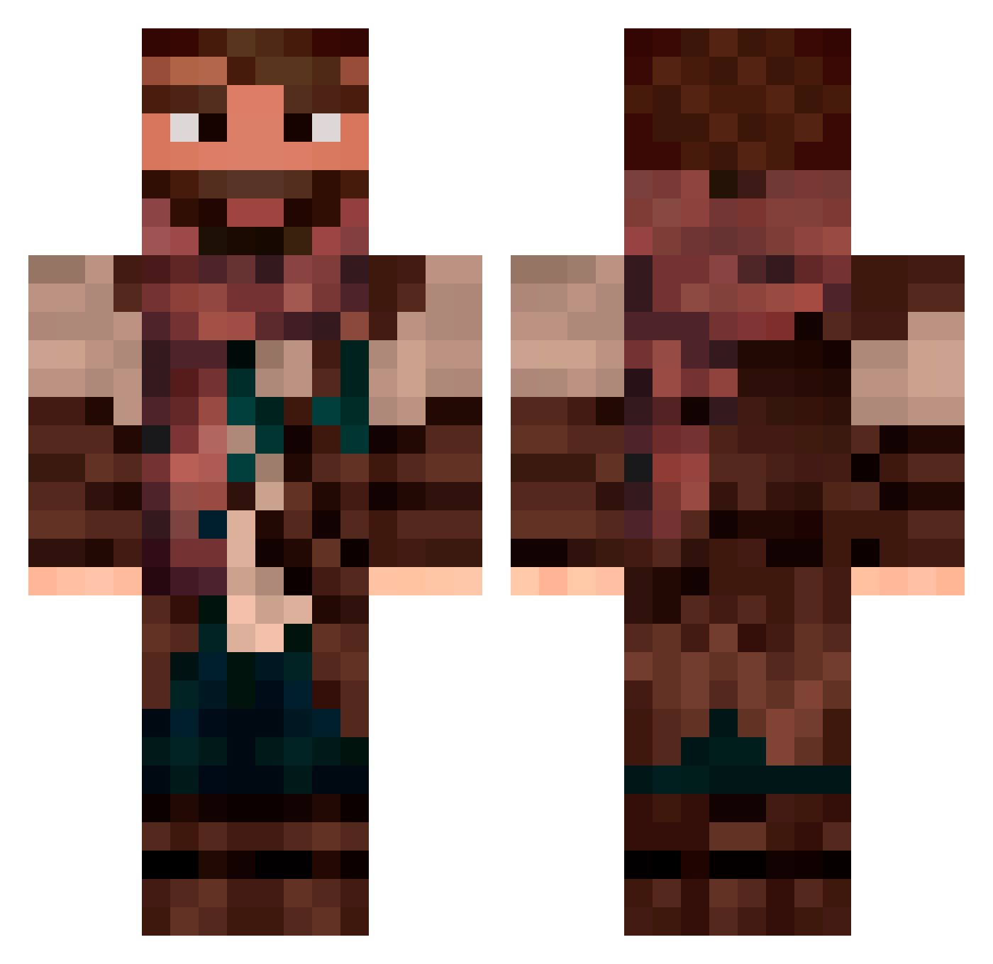 StErN4ik Minecraft skin, front and back view