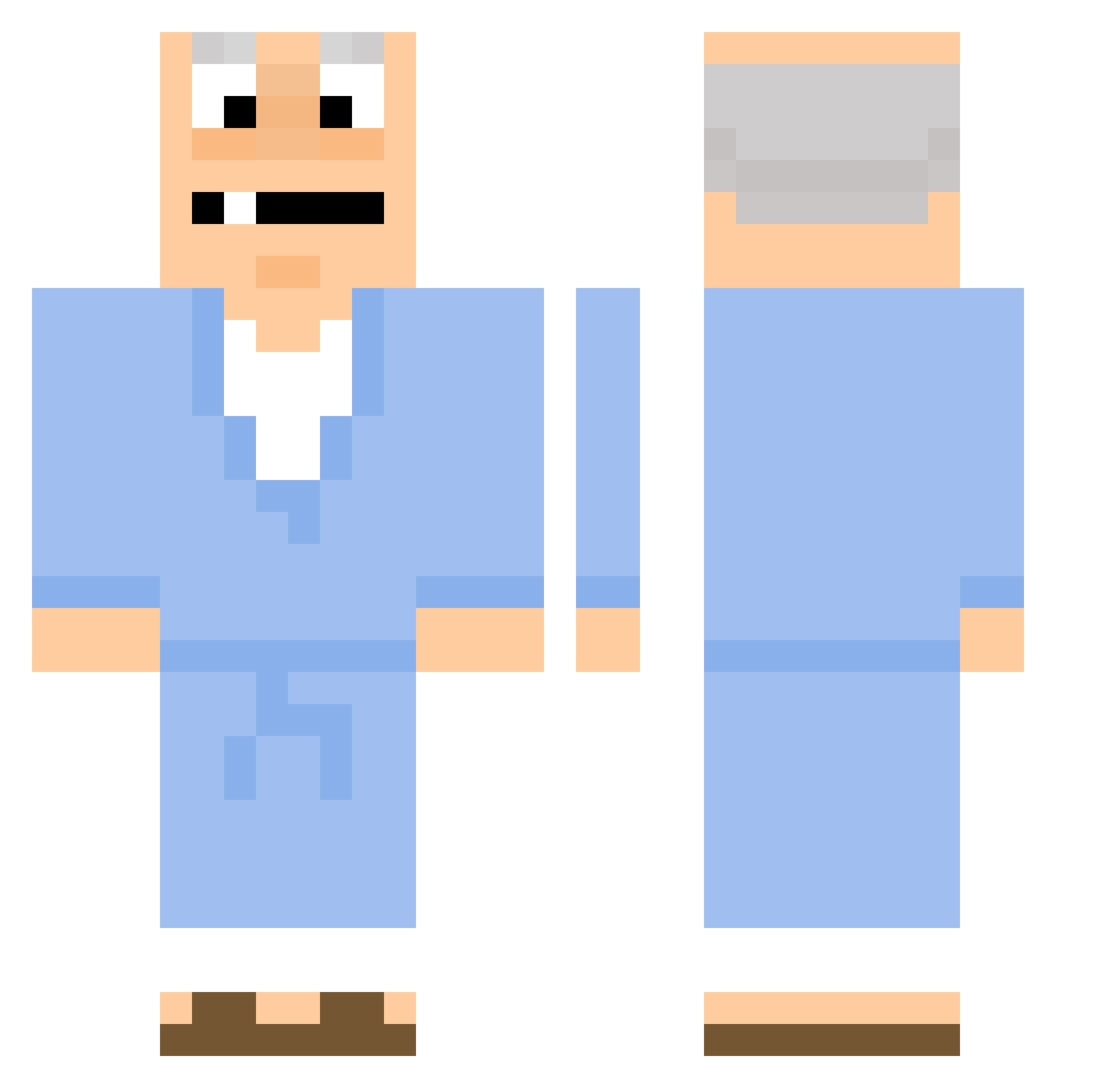 BullyMaguire69 Minecraft skin, front and back view