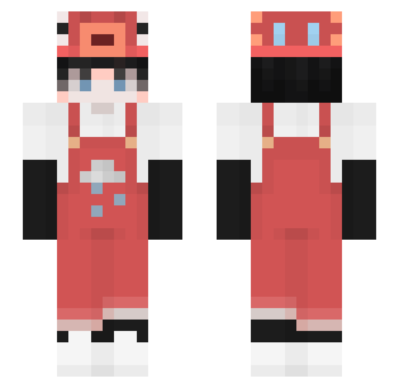 bandwitch Minecraft skin, front and back view