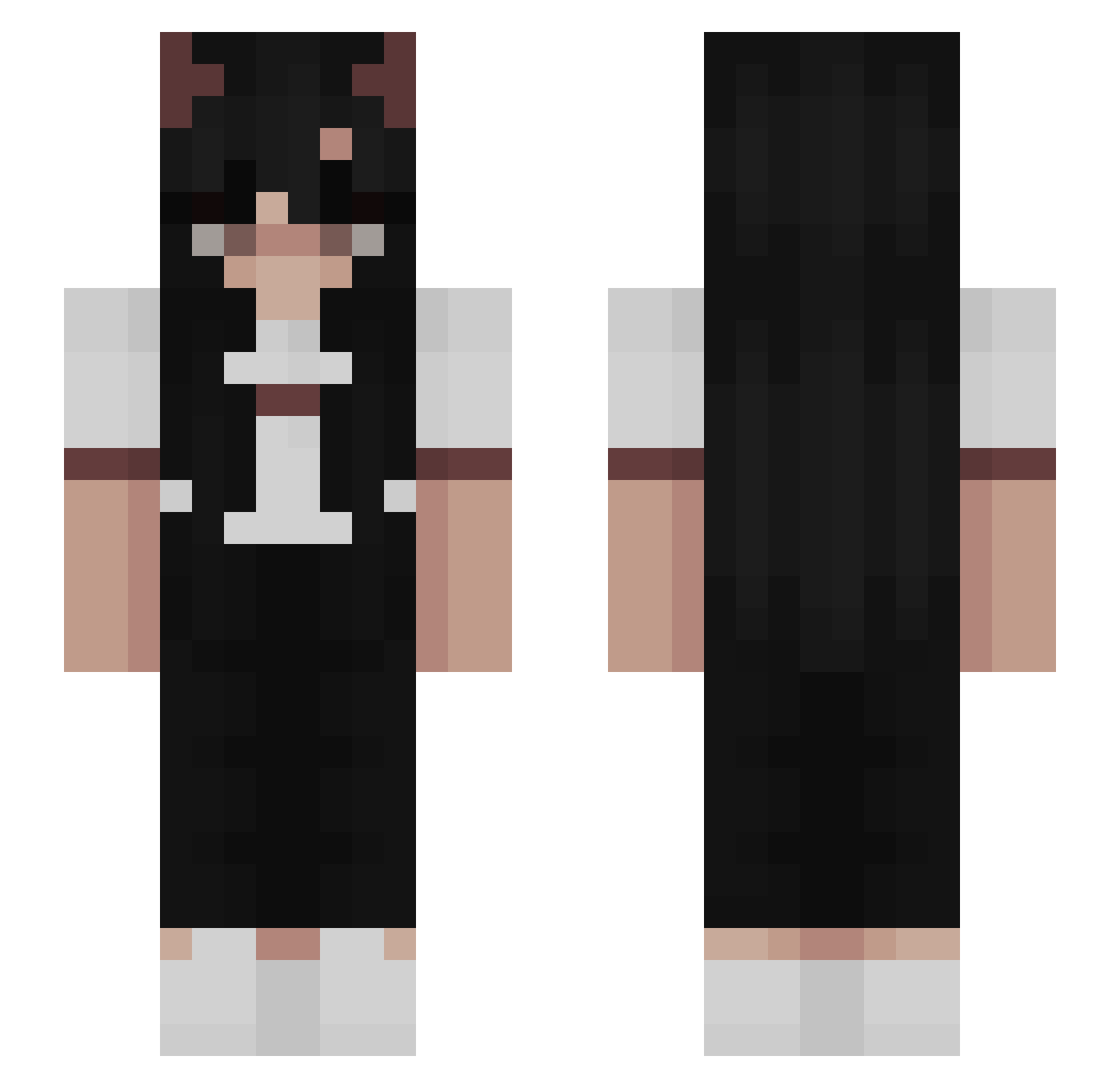 YourParadise Minecraft skin, front and back view
