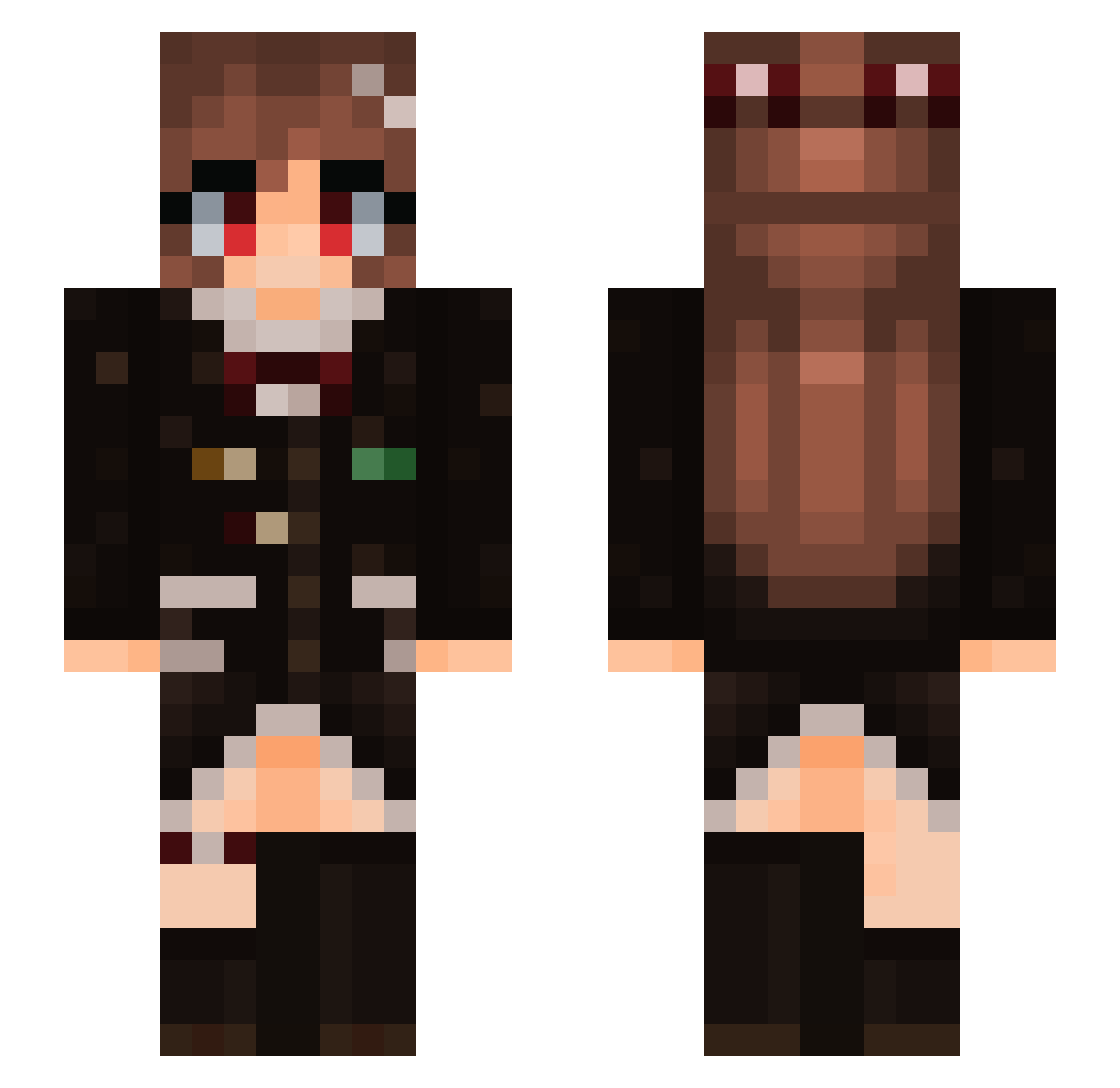 FruitBasketeer Minecraft skin, front and back view