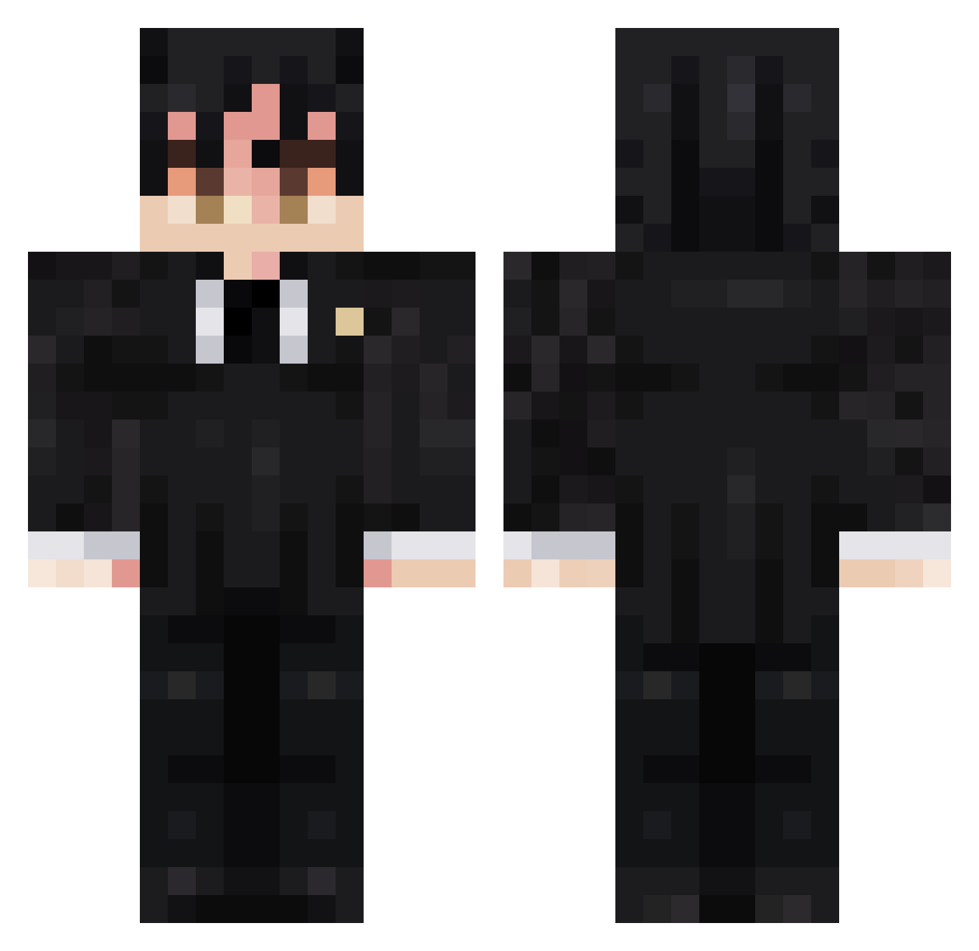 Phoenix6350 Minecraft skin, front and back view