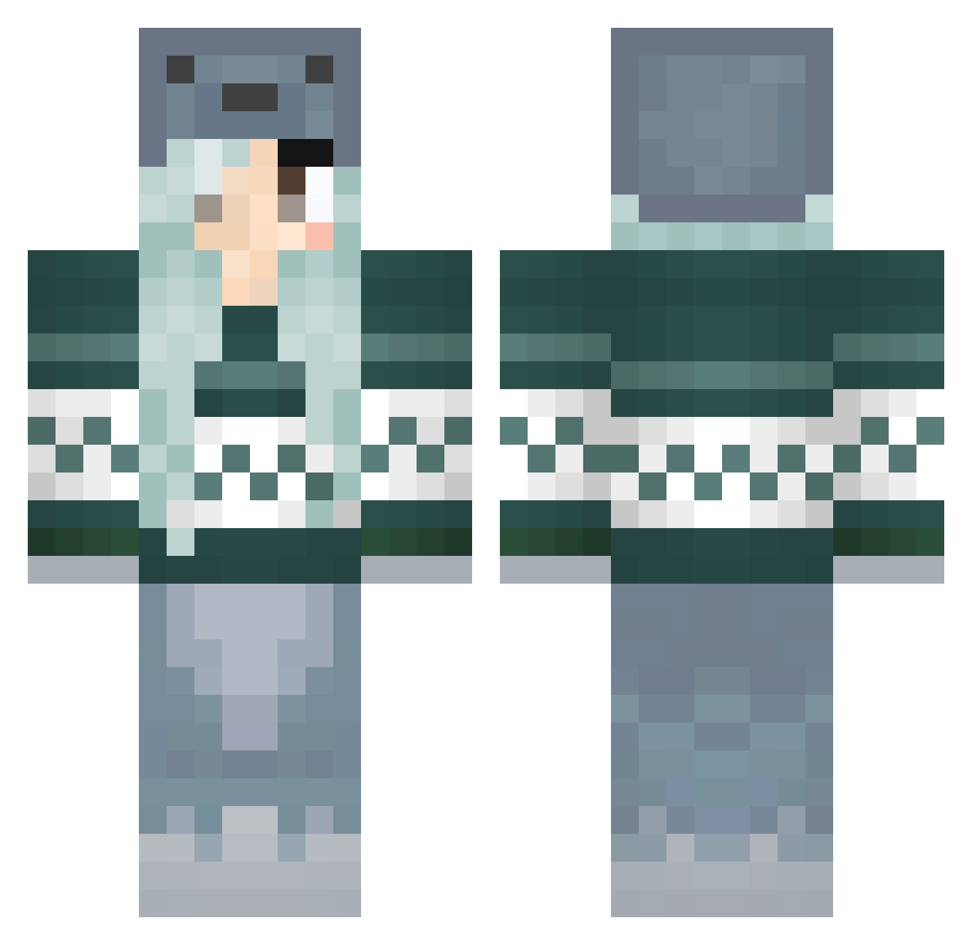 guizer_a Minecraft skin, front and back view