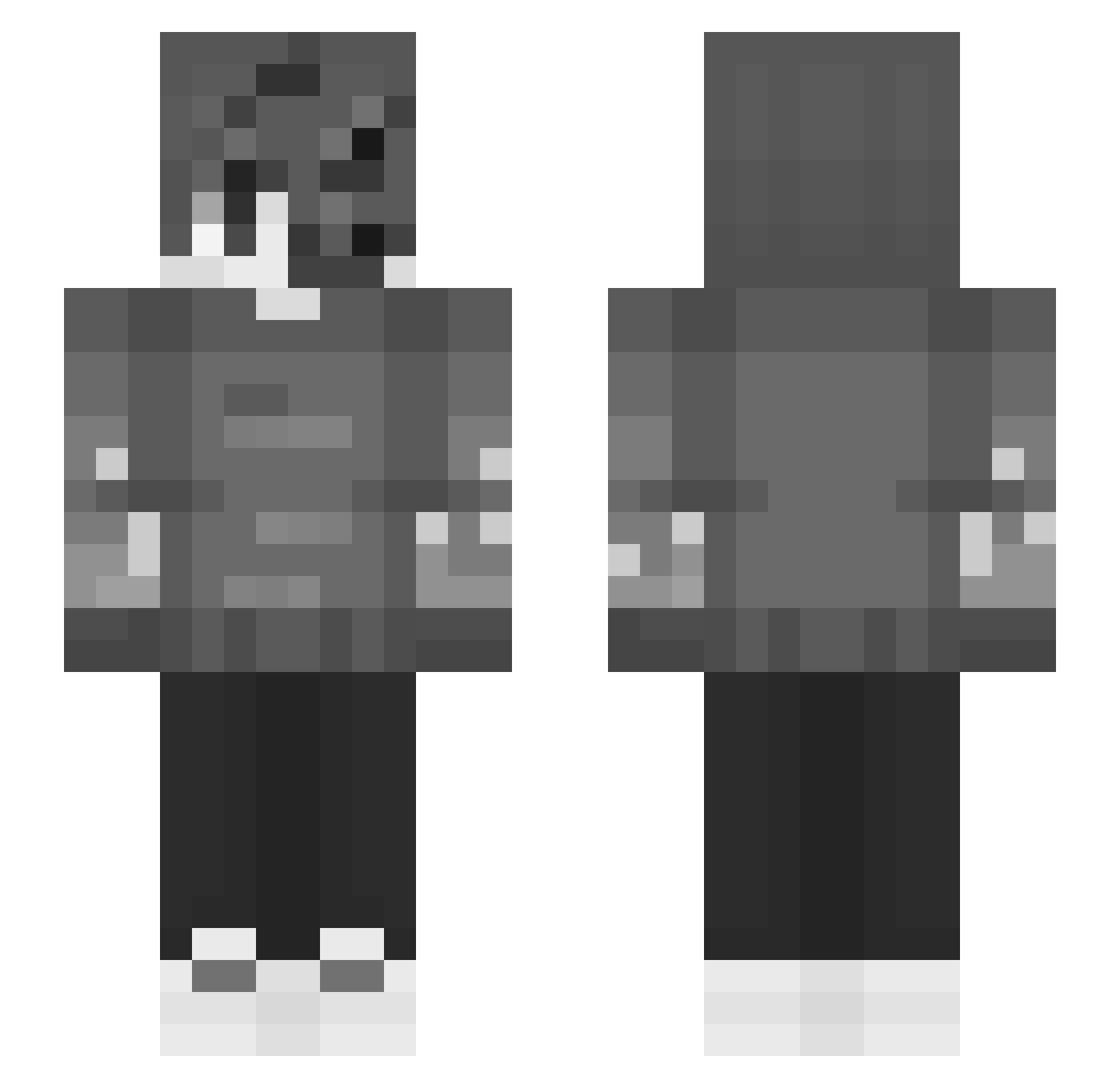 swordprodigy Minecraft skin, front and back view