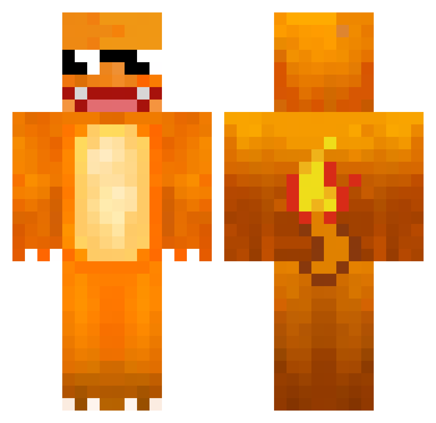 SadN1Gv2 Minecraft skin, front and back view