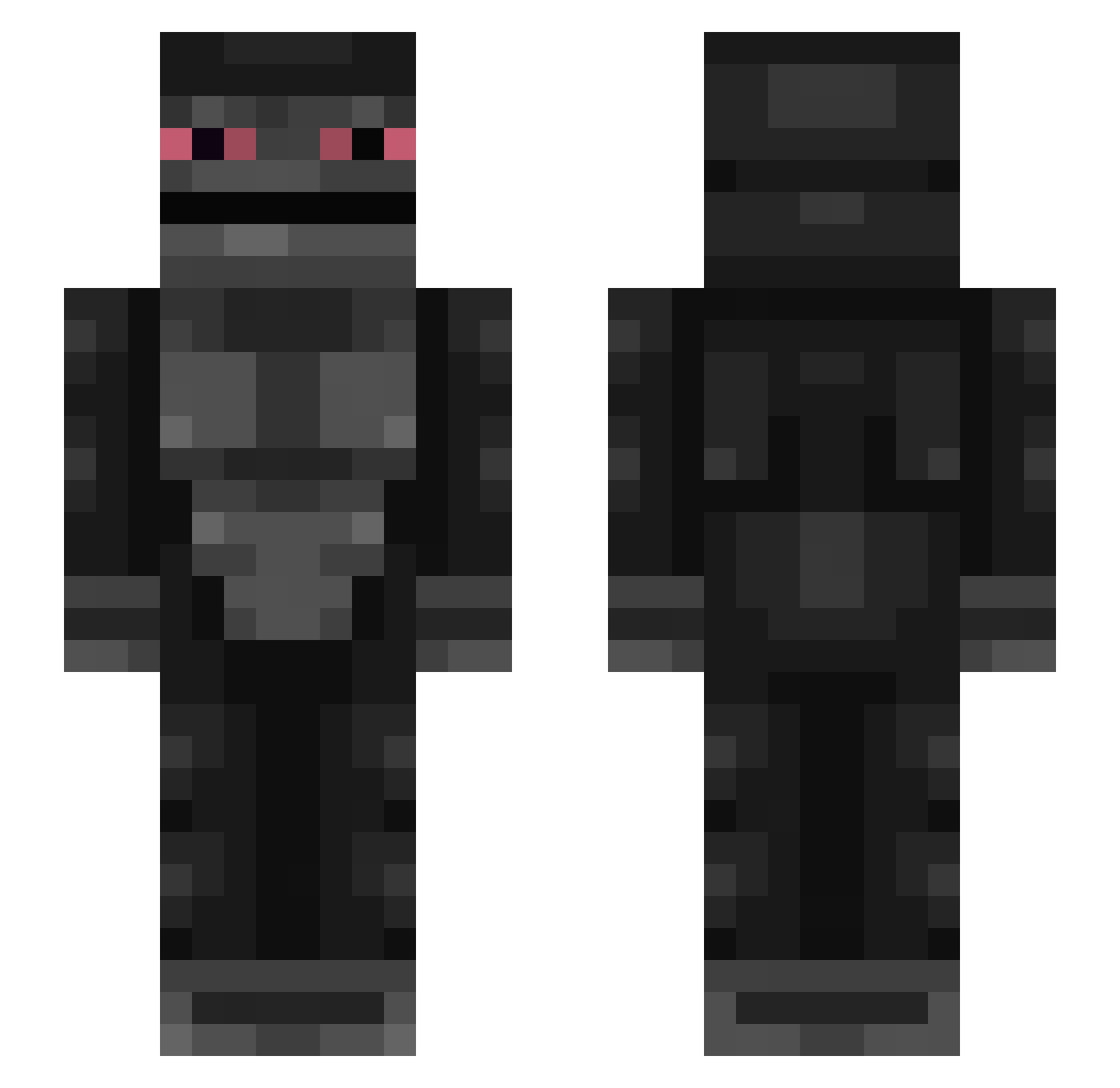roshambo007 Minecraft skin, front and back view