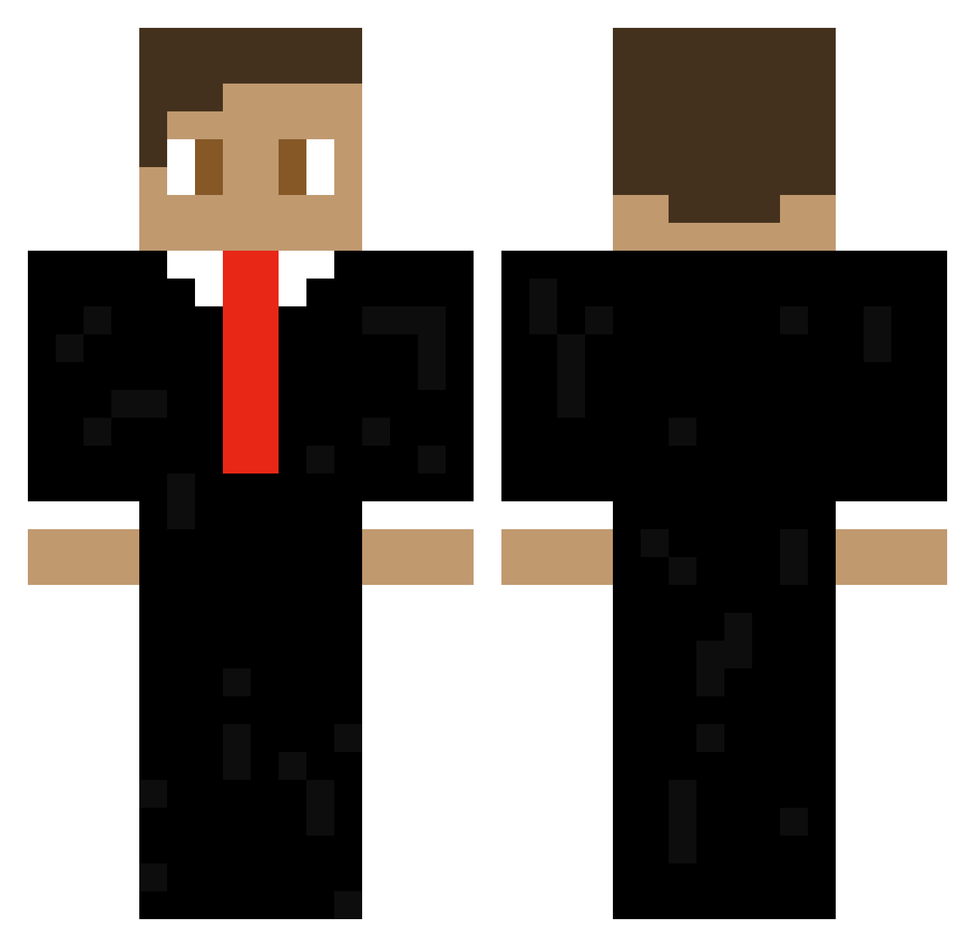 ThijmenStronks Minecraft skin, front and back view