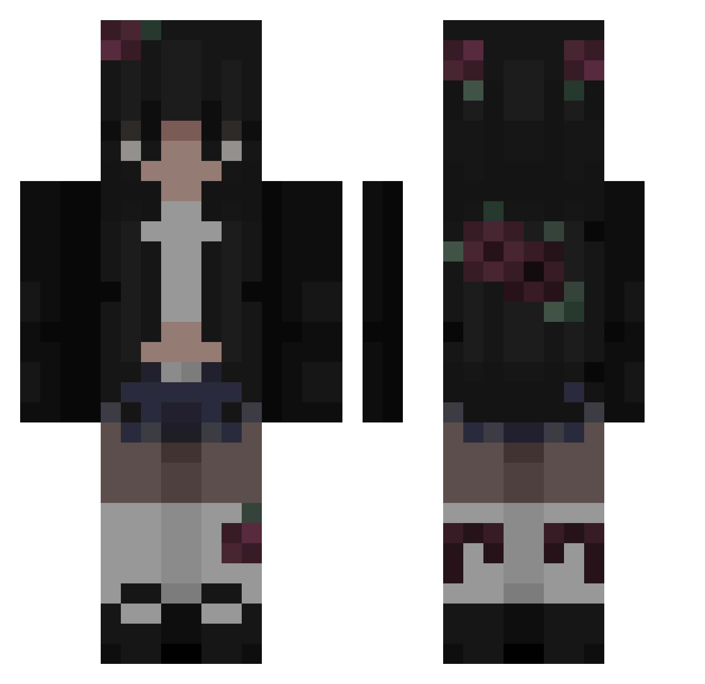 aliyah_renae Minecraft skin, front and back view