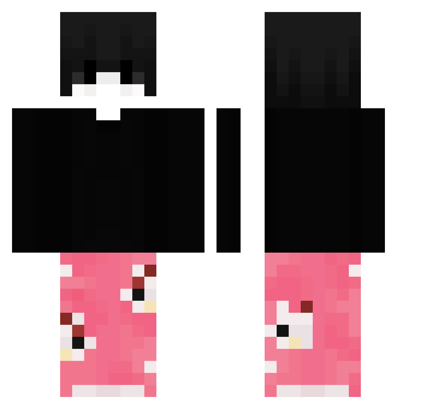 KelonN Minecraft skin, front and back view