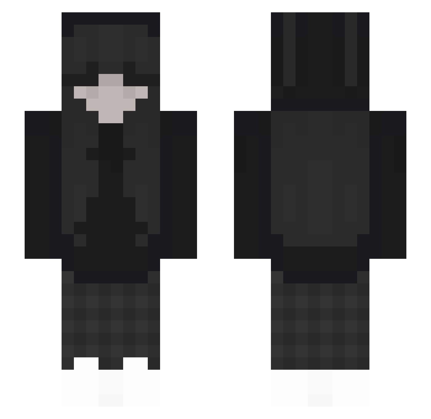 xZdrar_ Minecraft skin, front and back view