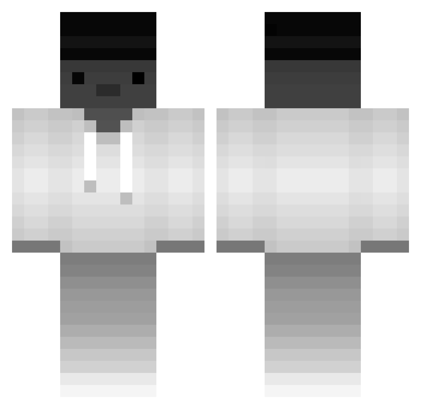 theubusu Minecraft skin, front and back view