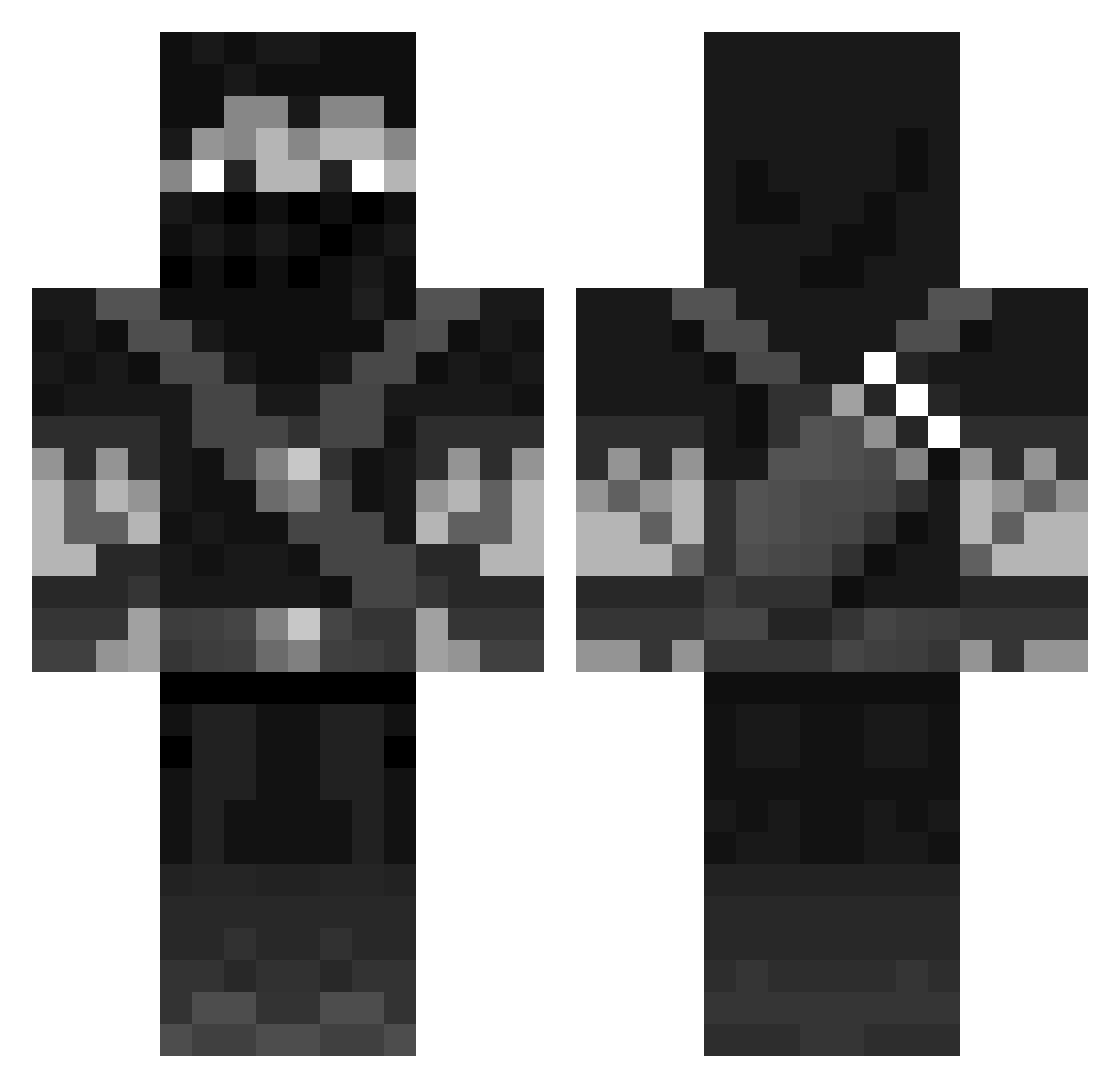 Christian Minecraft skin, front and back view