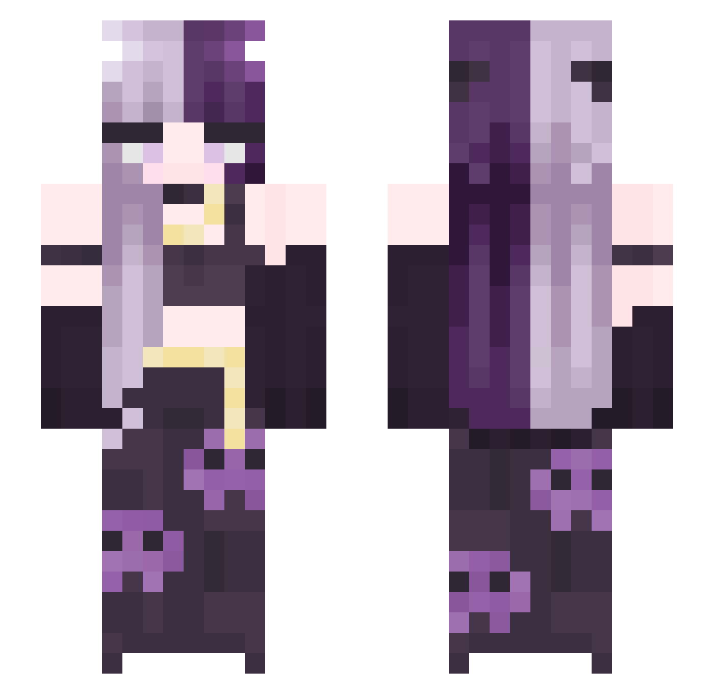 Number_C42_ Minecraft skin, front and back view