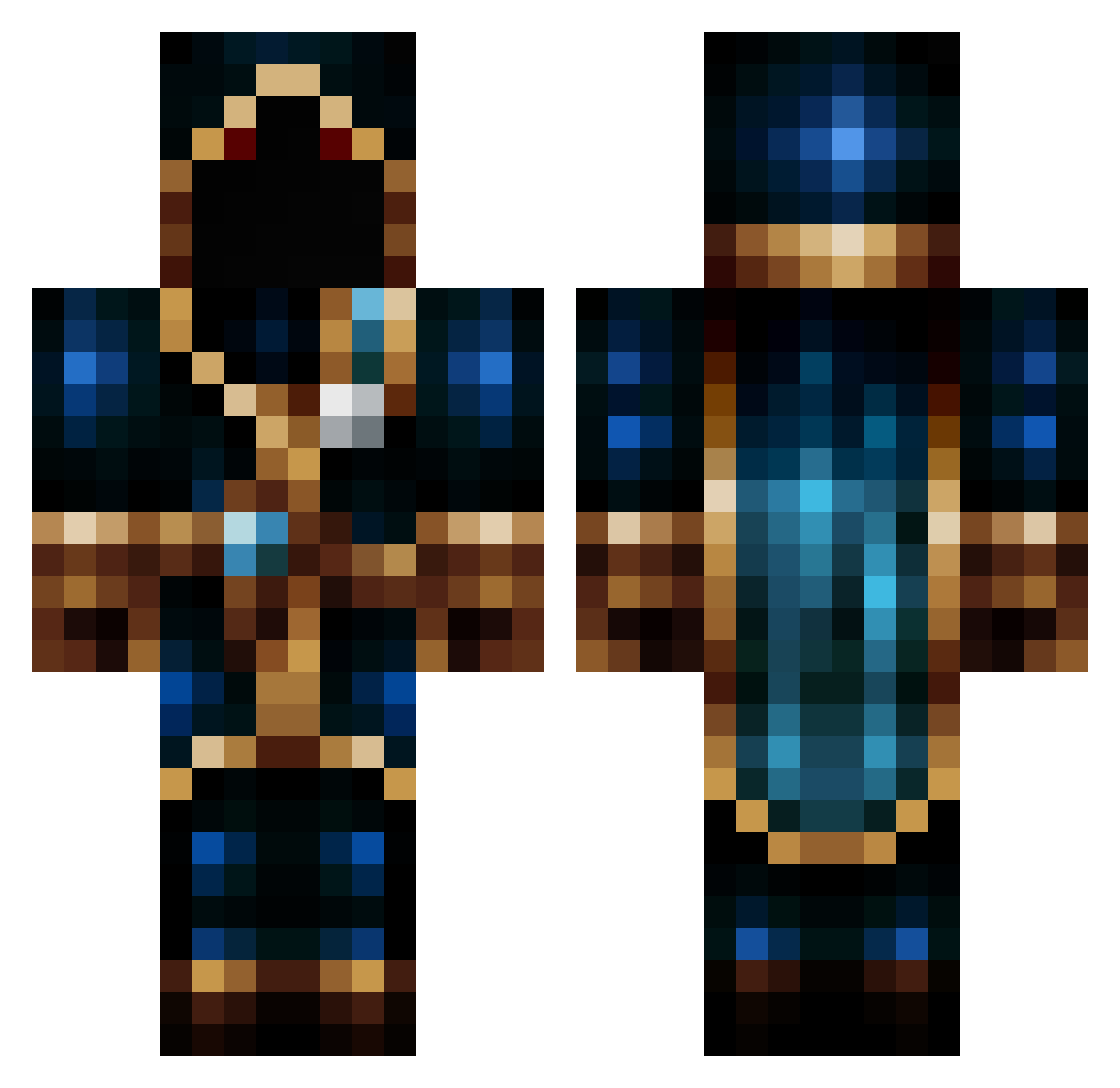 ForgeMaster835 Minecraft skin, front and back view