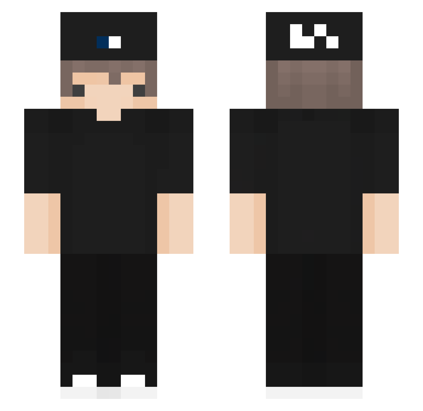 Truskis Minecraft skin, front and back view