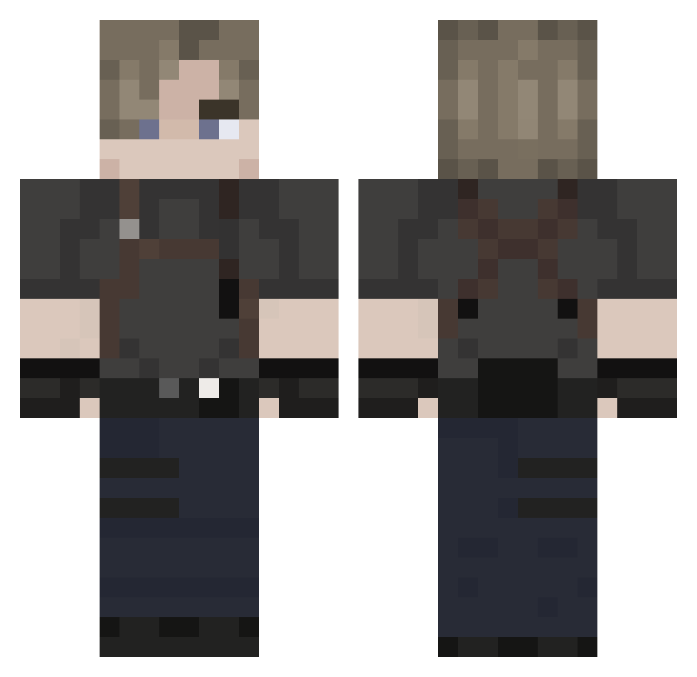 anhelar Minecraft skin, front and back view