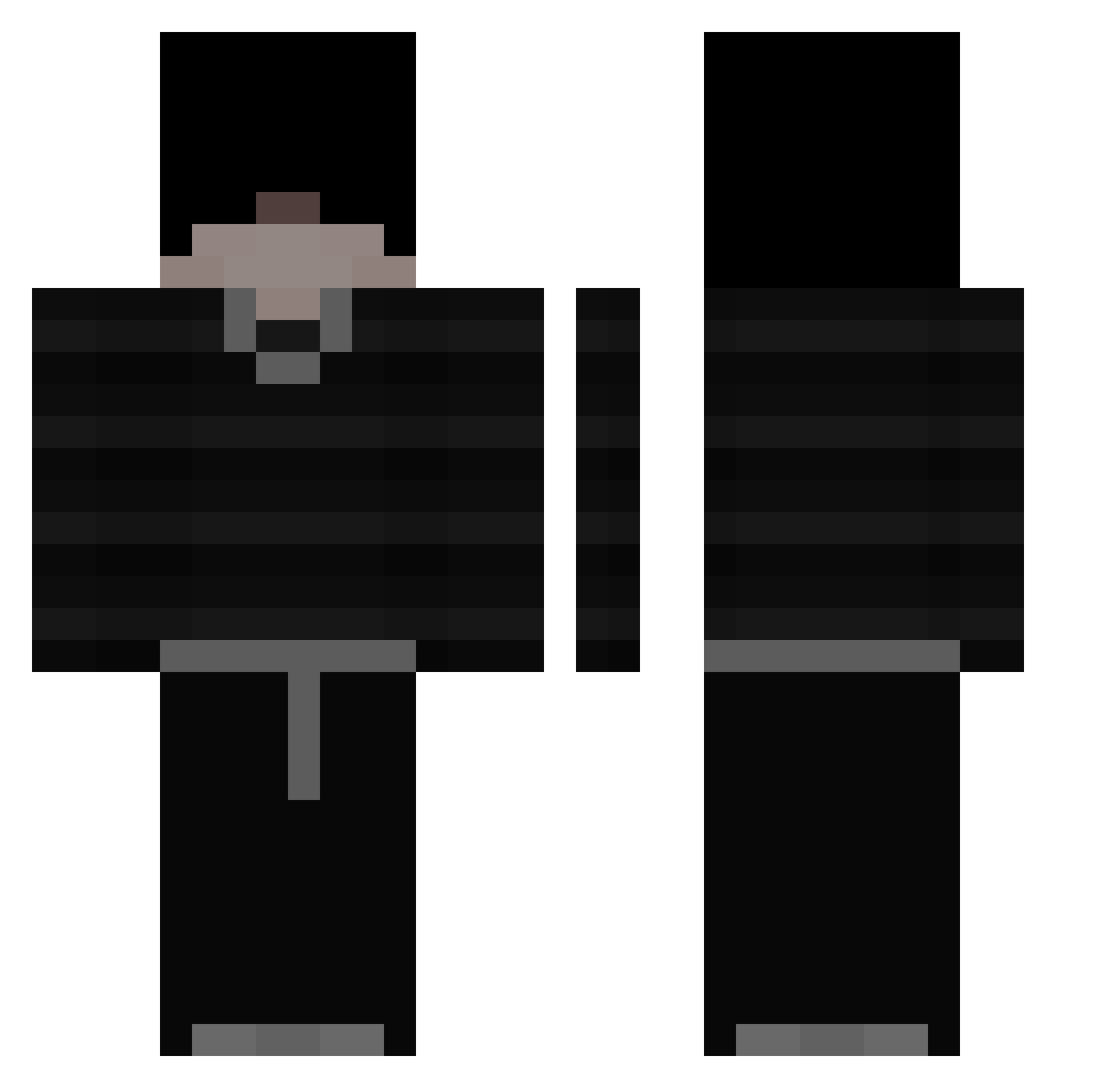 hillboyz3 Minecraft skin, front and back view