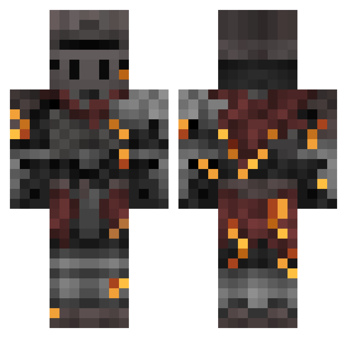 Umbra_Daemon Minecraft skin, front and back view