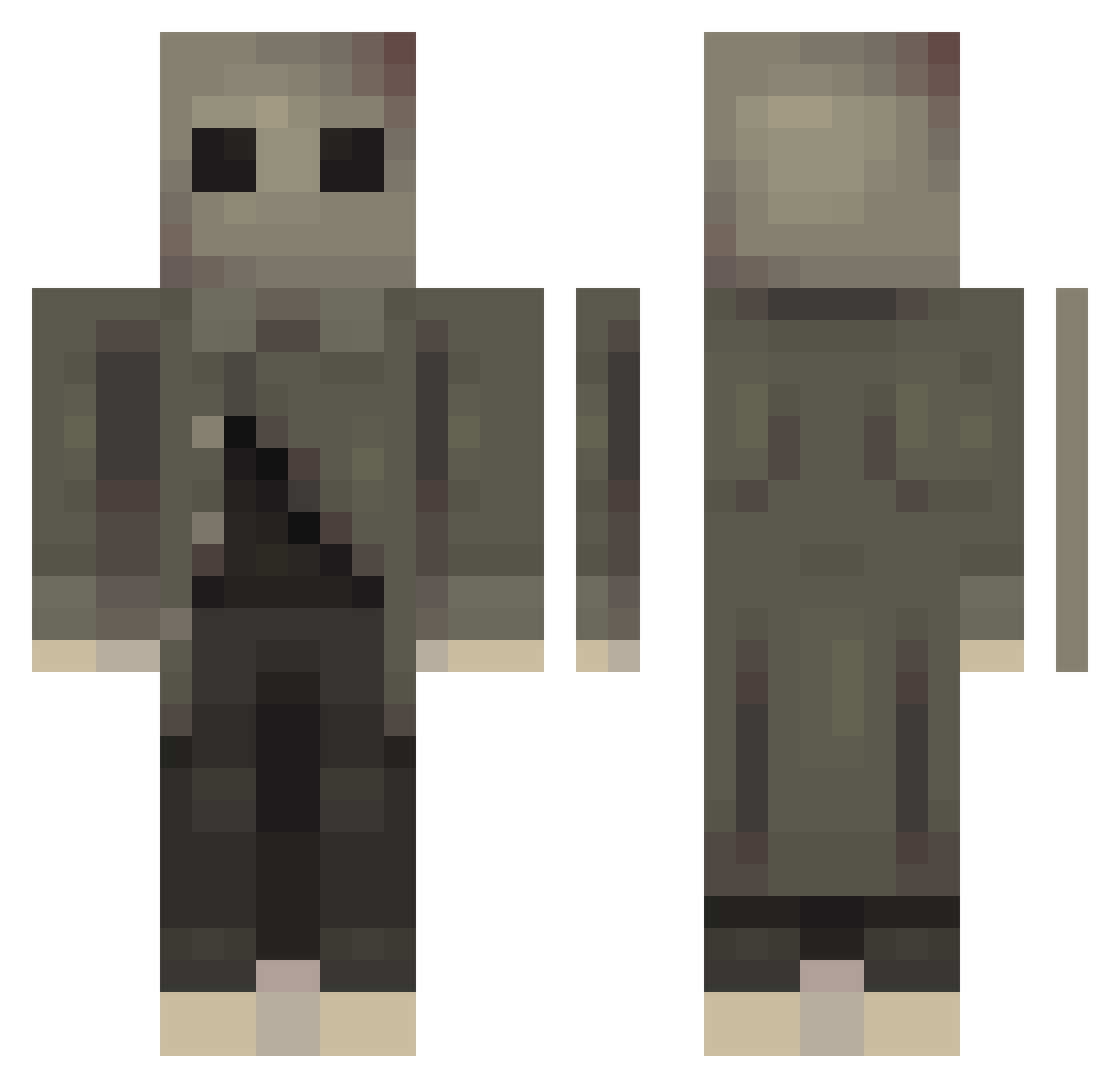 Its_A_Whale Minecraft skin, front and back view