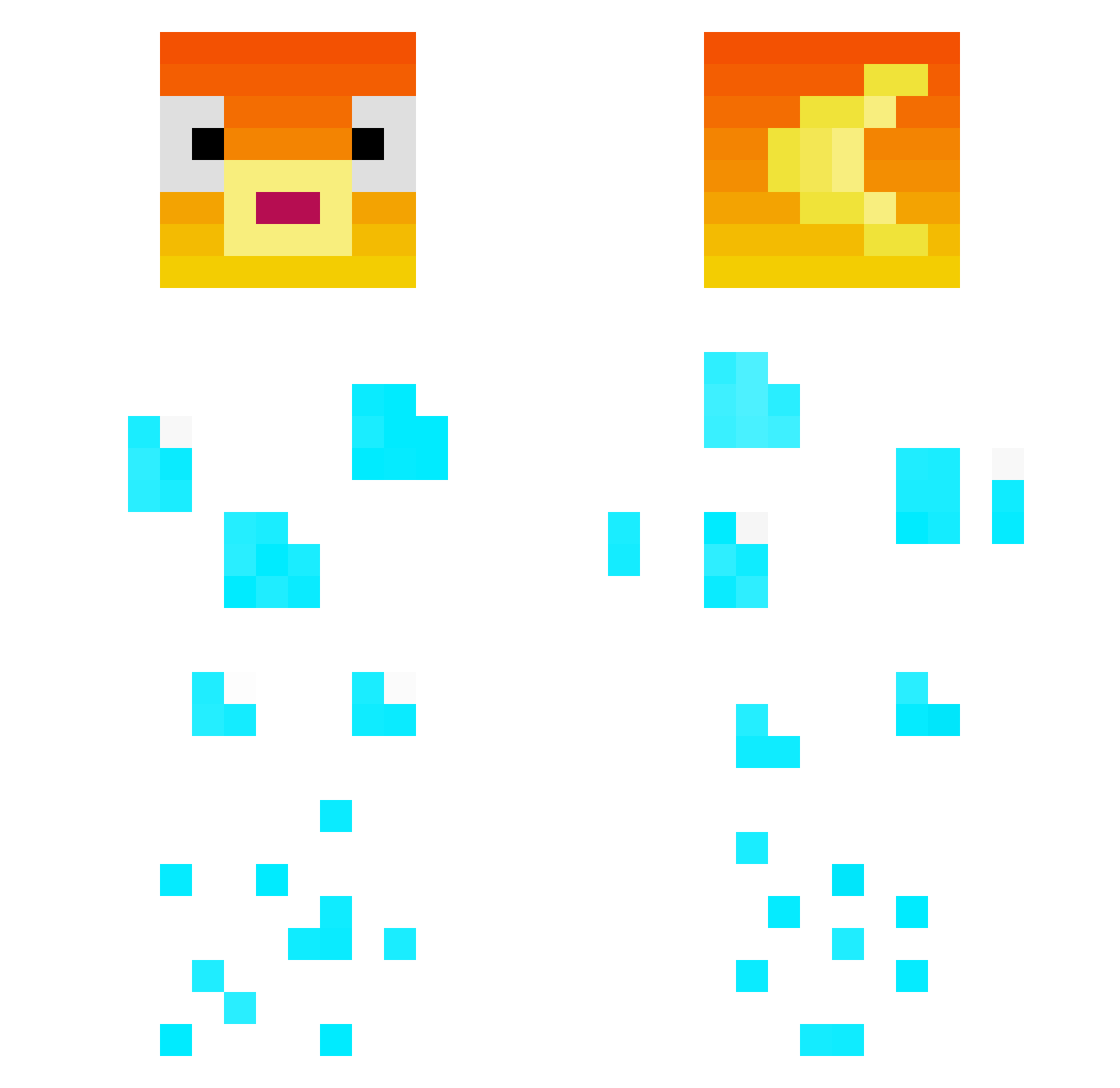 glub_glub Minecraft skin, front and back view