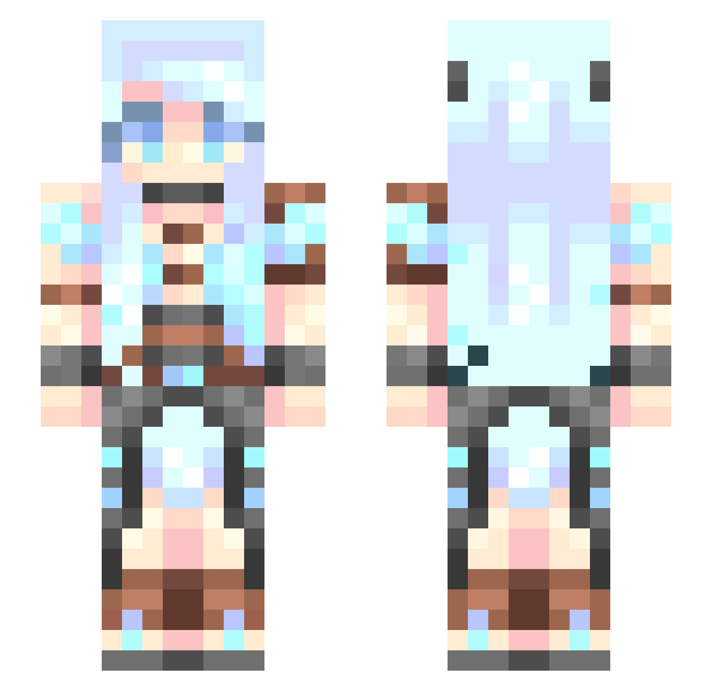 MasterOfNames Minecraft skin, front and back view