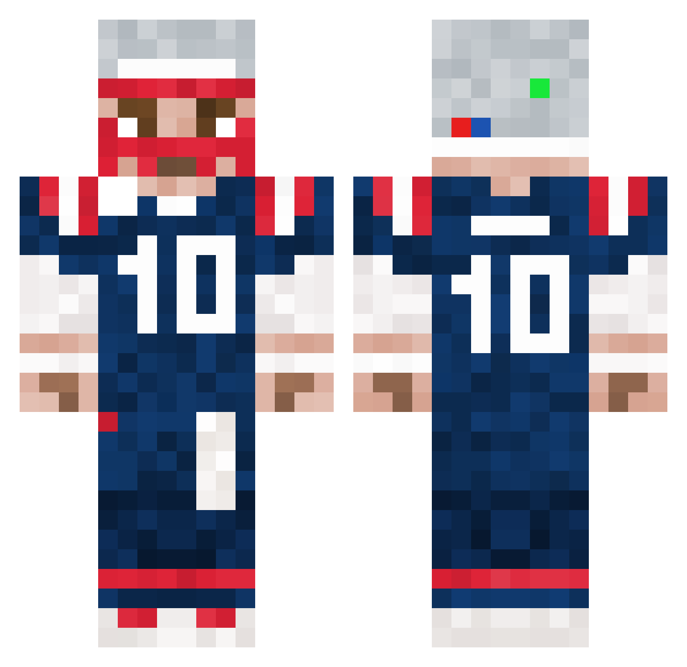 Lexzu Minecraft skin, front and back view