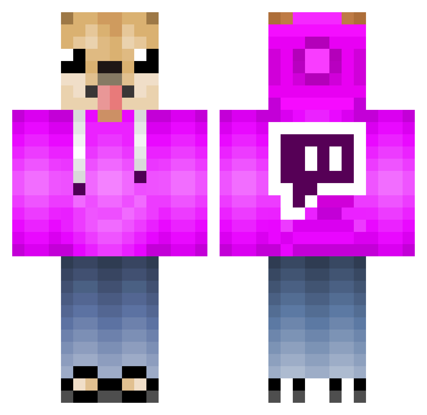W0RPHEUS Minecraft skin, front and back view