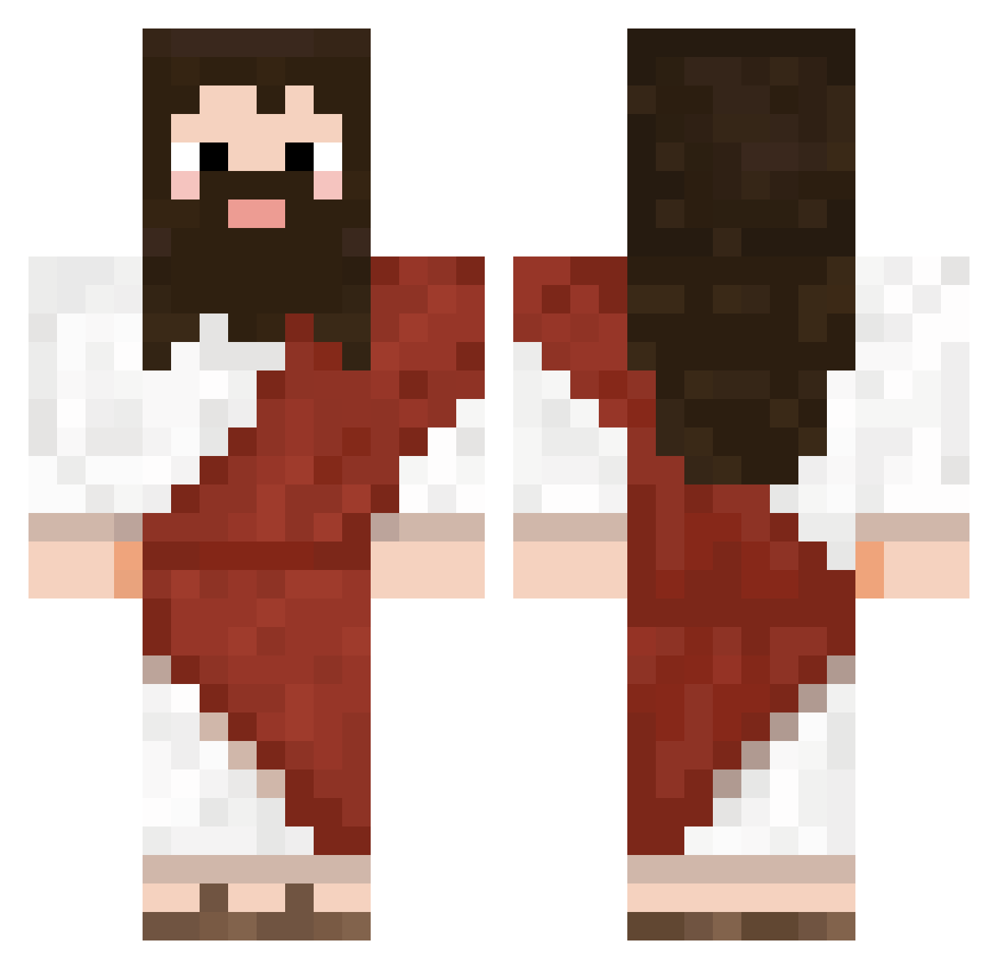 Aperture_Core Minecraft skin, front and back view