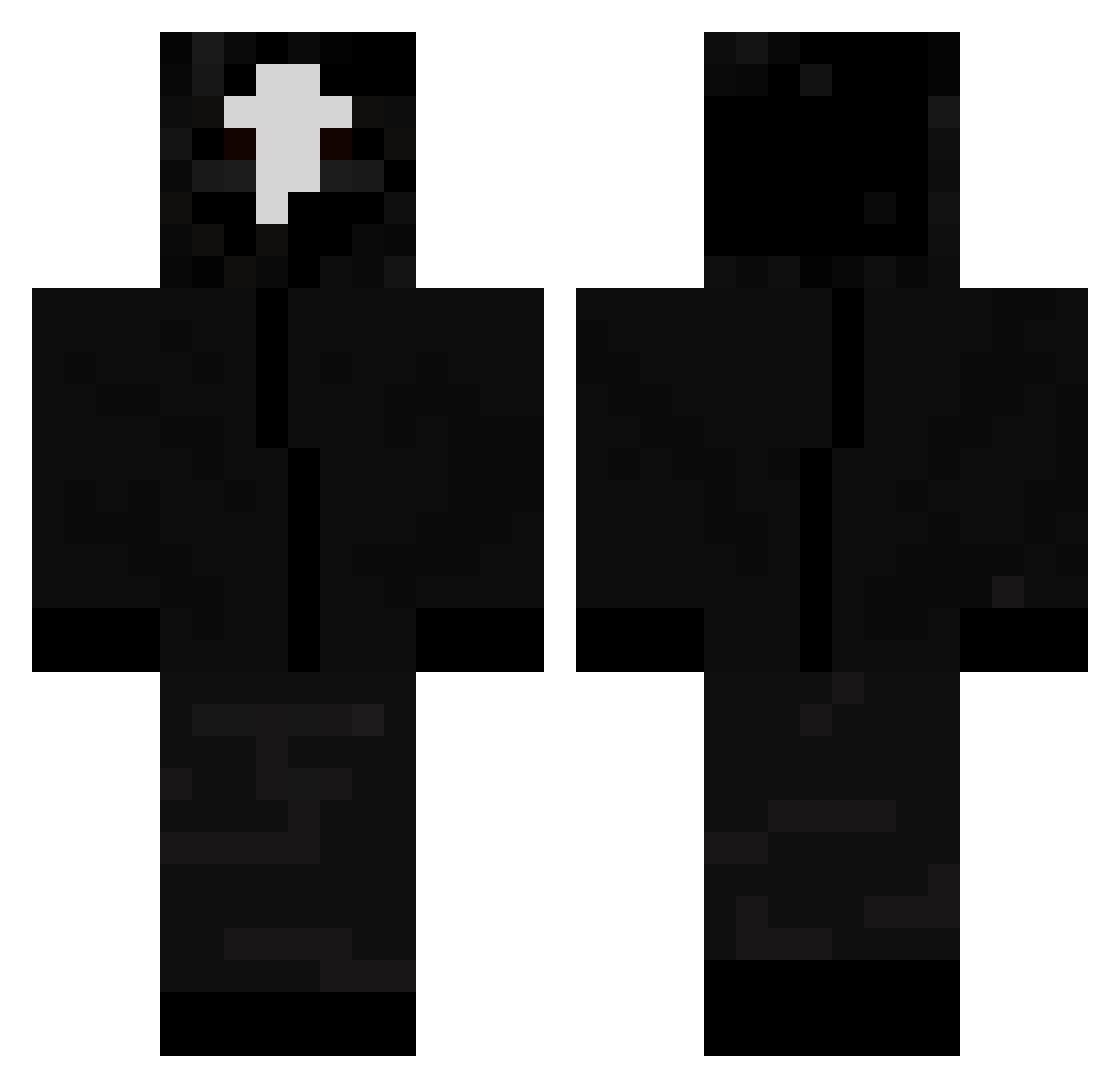 DeadlyIXD Minecraft skin, front and back view