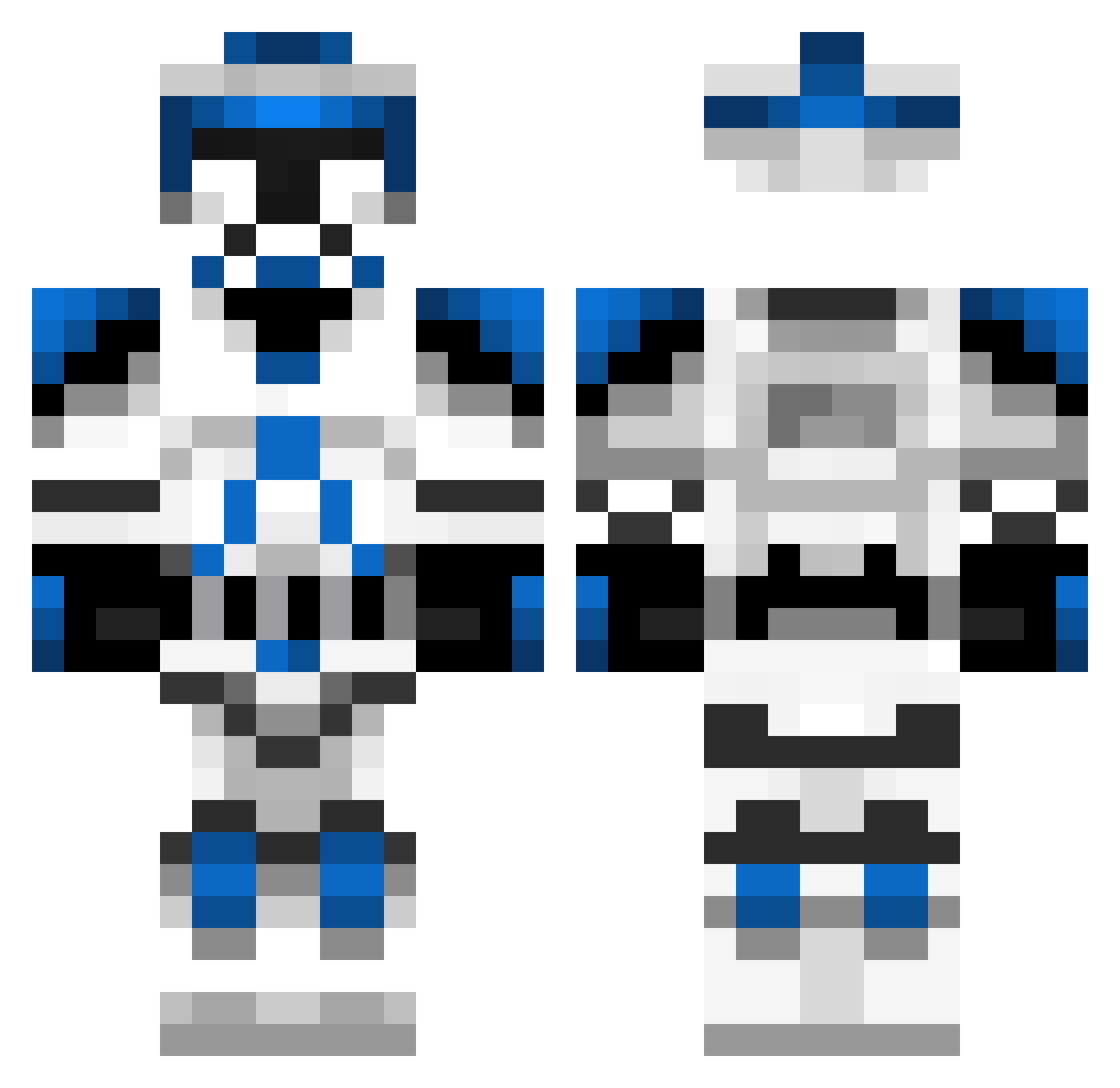 Scarty801 Minecraft skin, front and back view