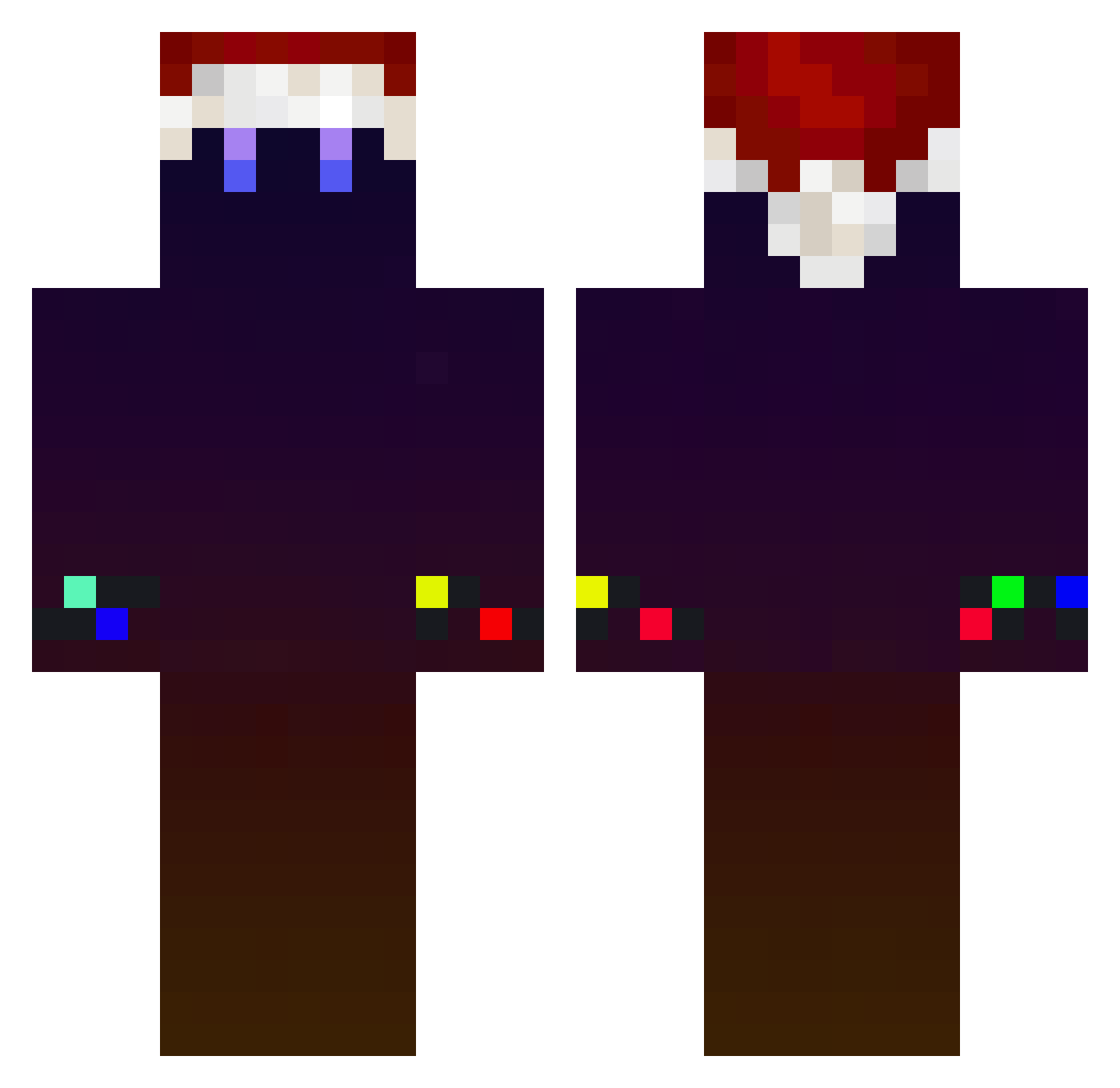 IMPhea Minecraft skin, front and back view