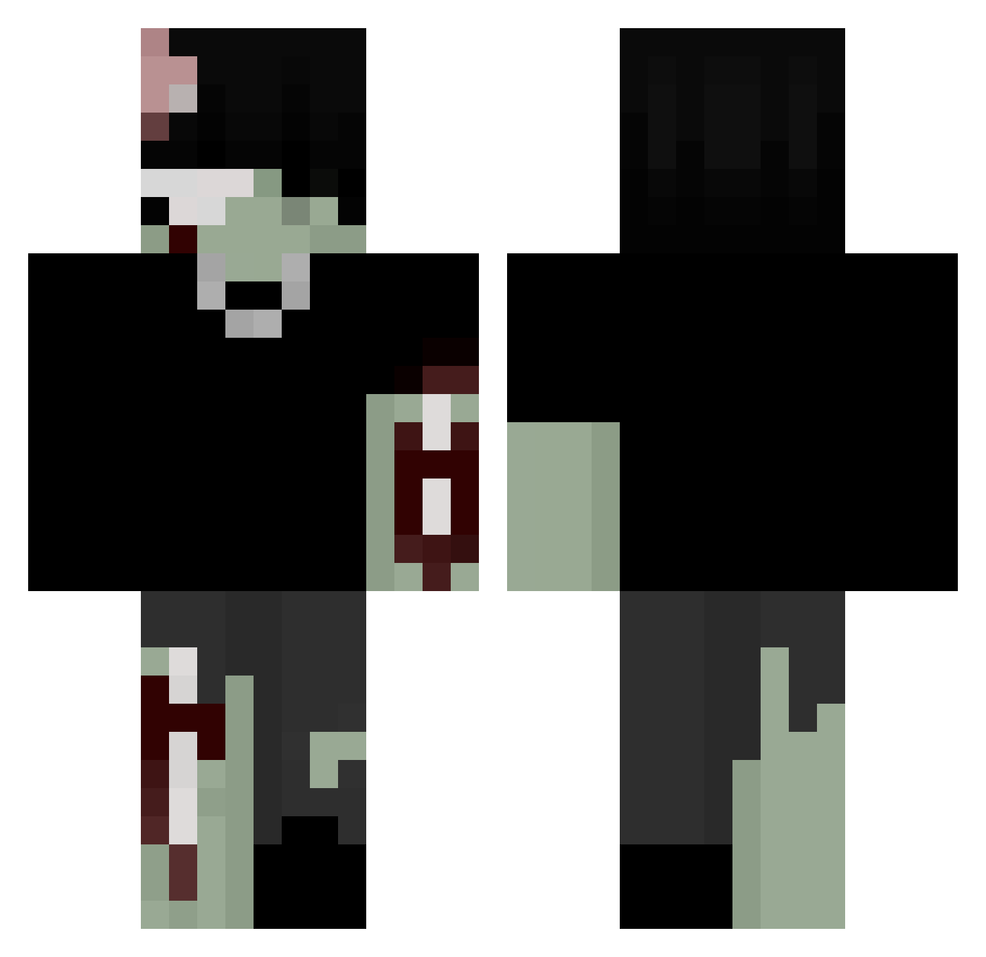nloy Minecraft skin, front and back view