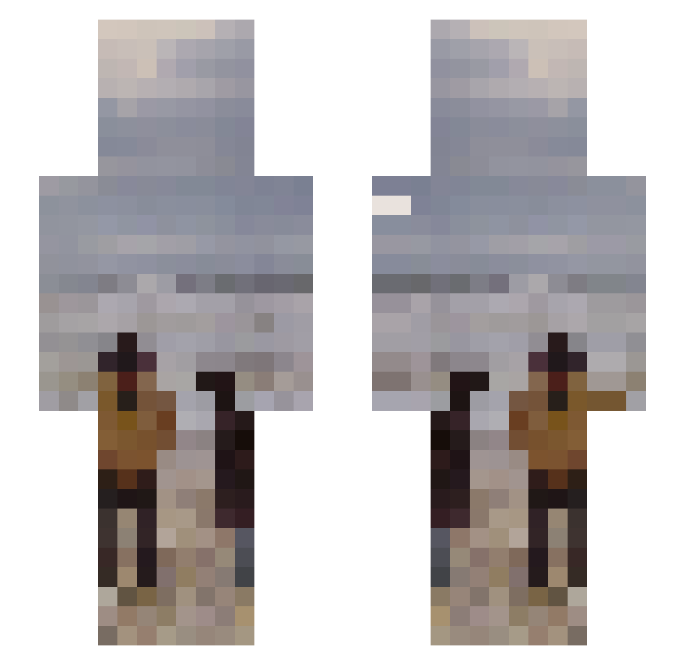 uhqmaxxer Minecraft skin, front and back view