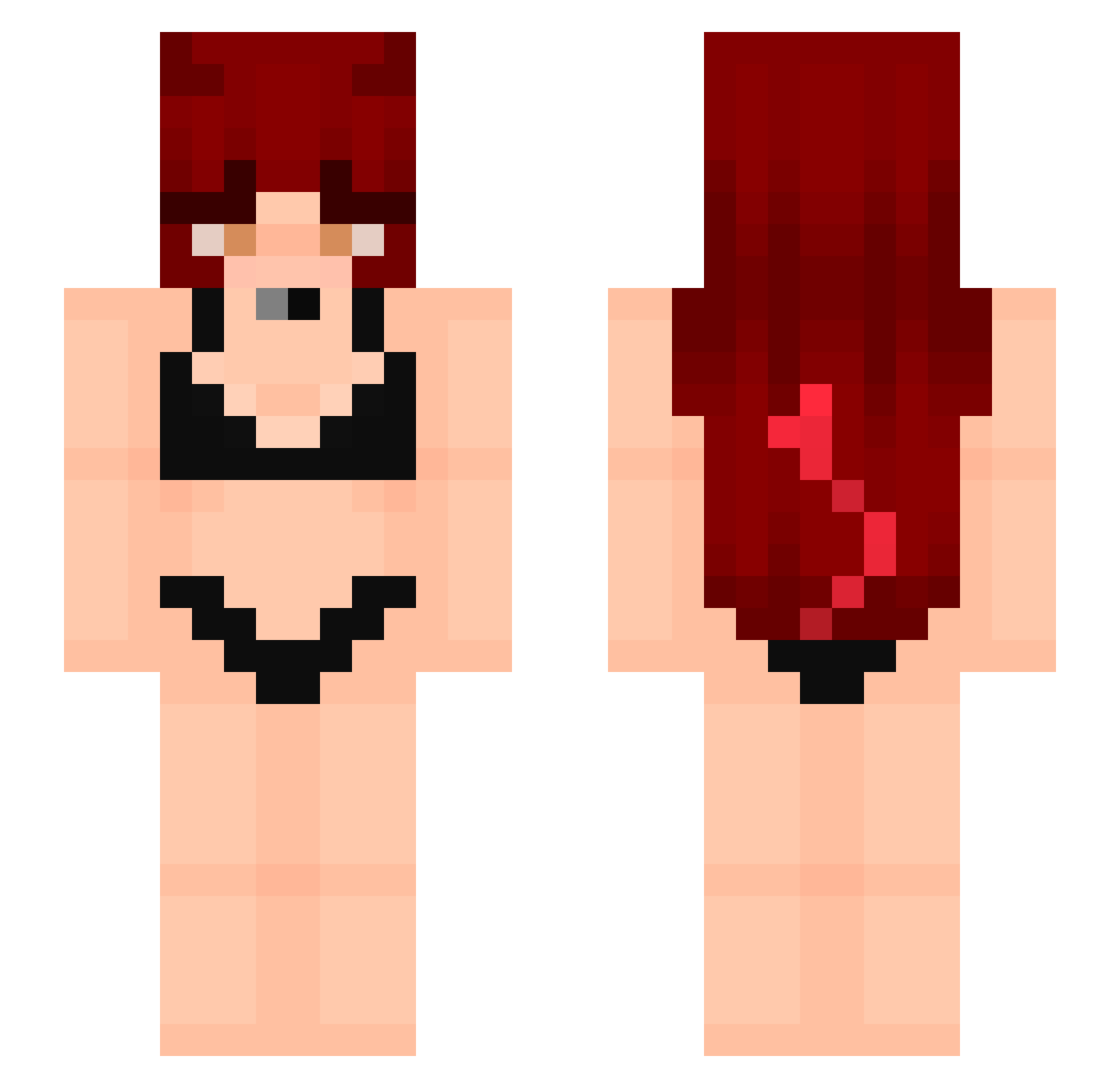 Wergie Minecraft skin, front and back view