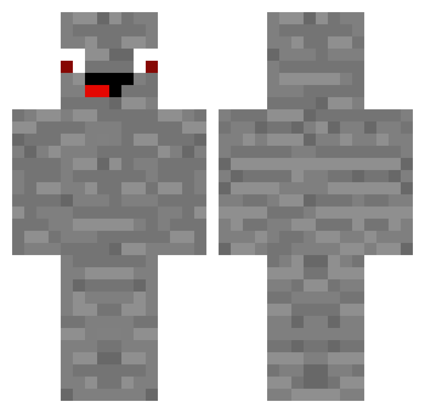 pelanny Minecraft skin, front and back view