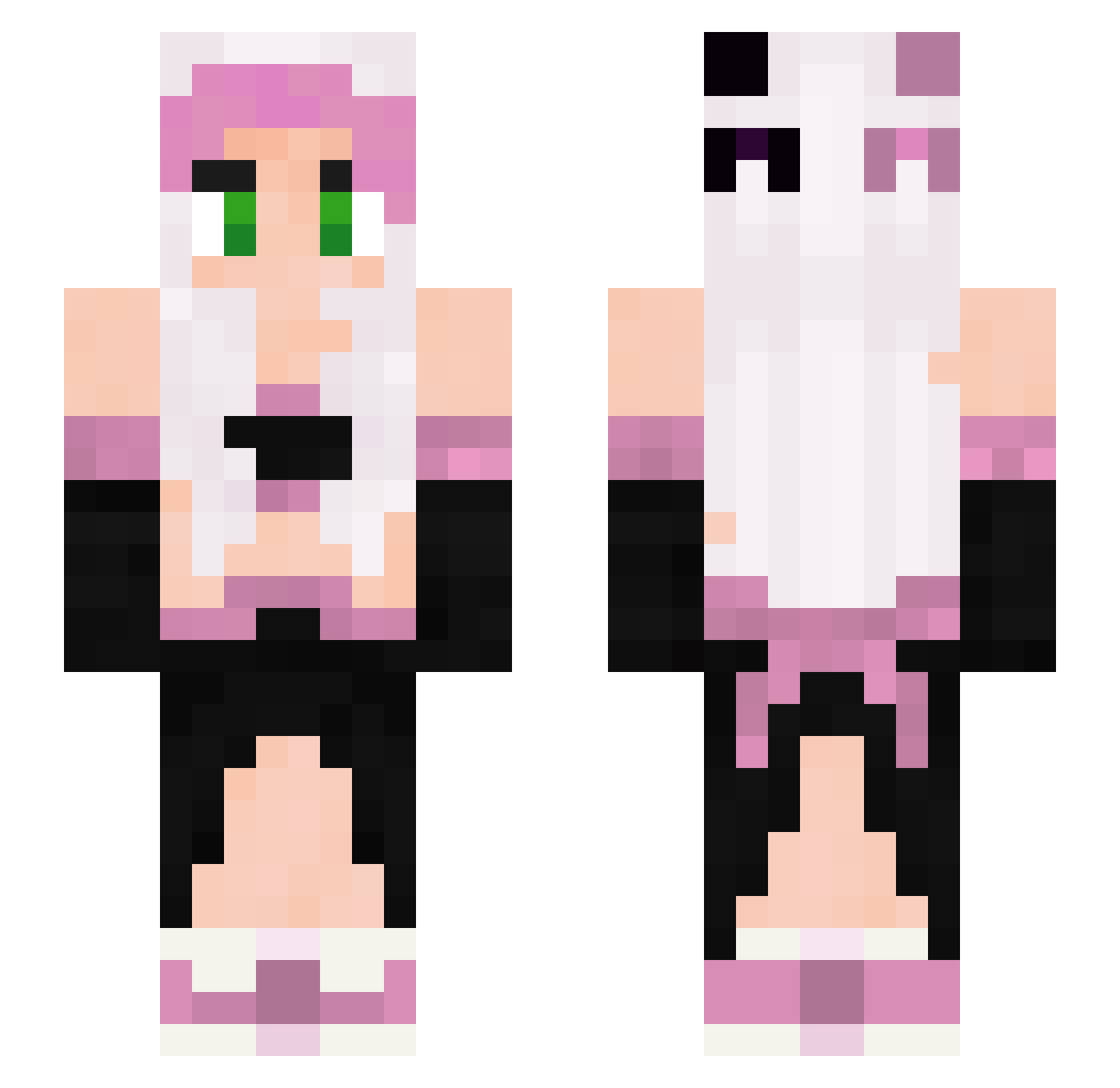 Yunmon1405 Minecraft skin, front and back view