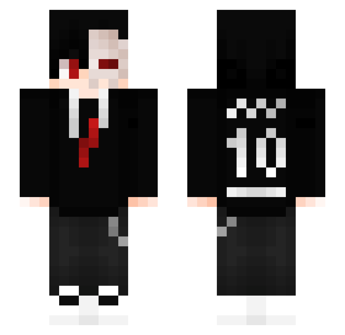 ZyckZ Minecraft skin, front and back view