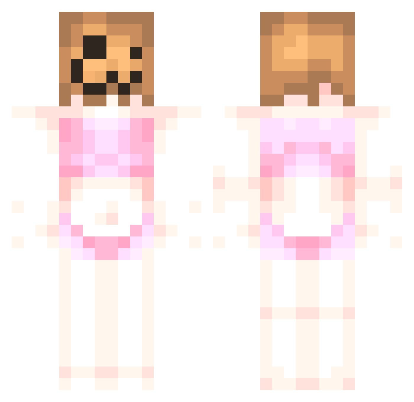alexandrisdead Minecraft skin, front and back view