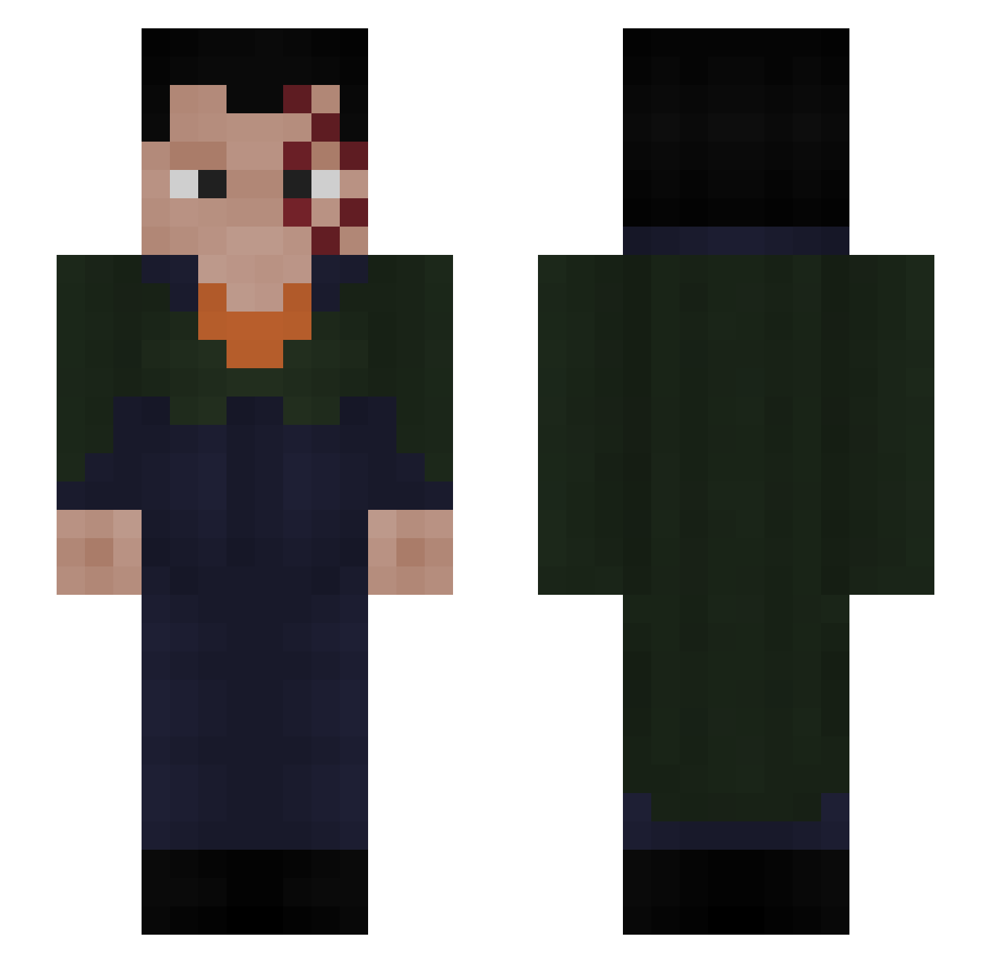 lofy1234 Minecraft skin, front and back view
