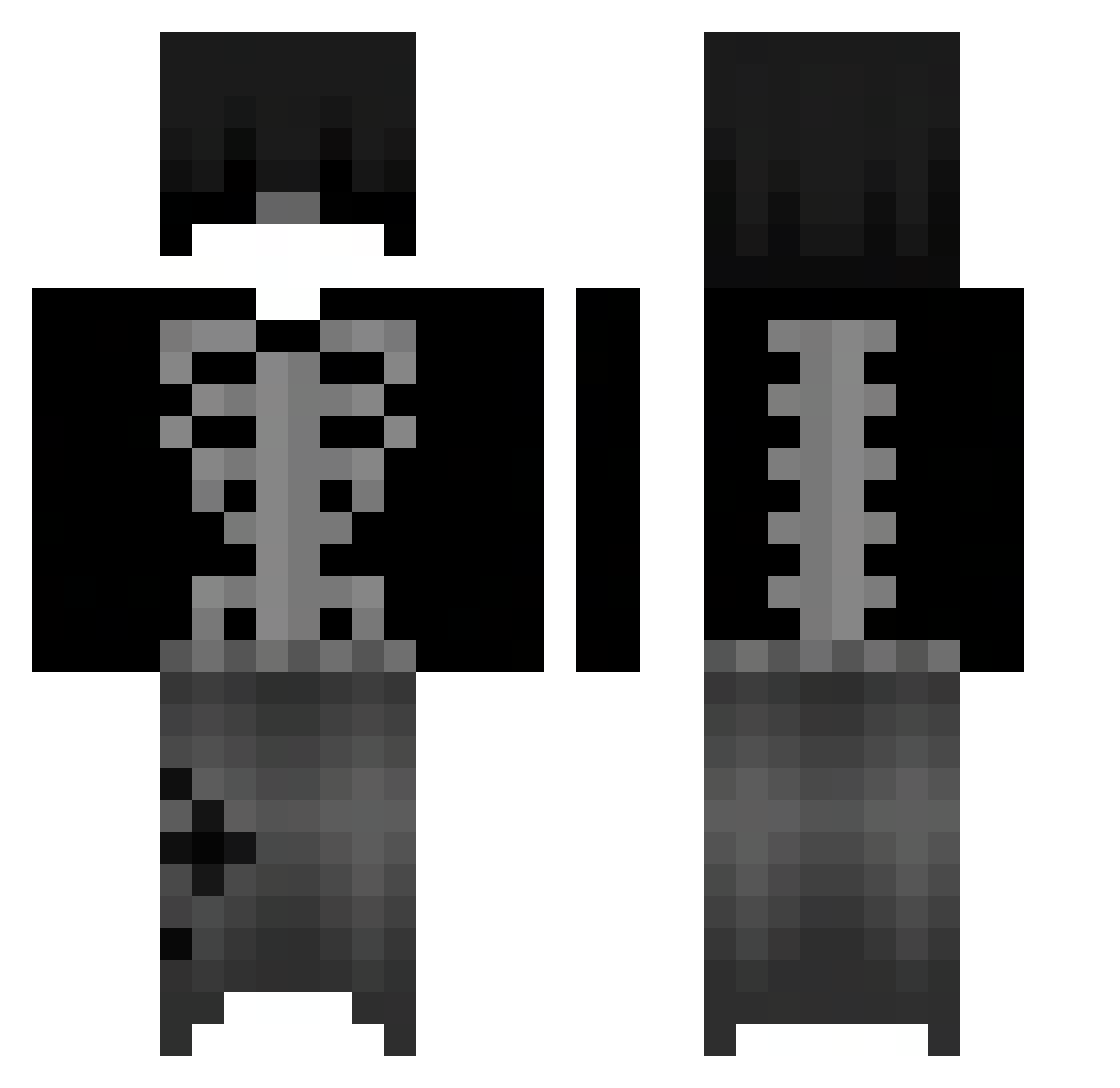 SARTIAGO23 Minecraft skin, front and back view