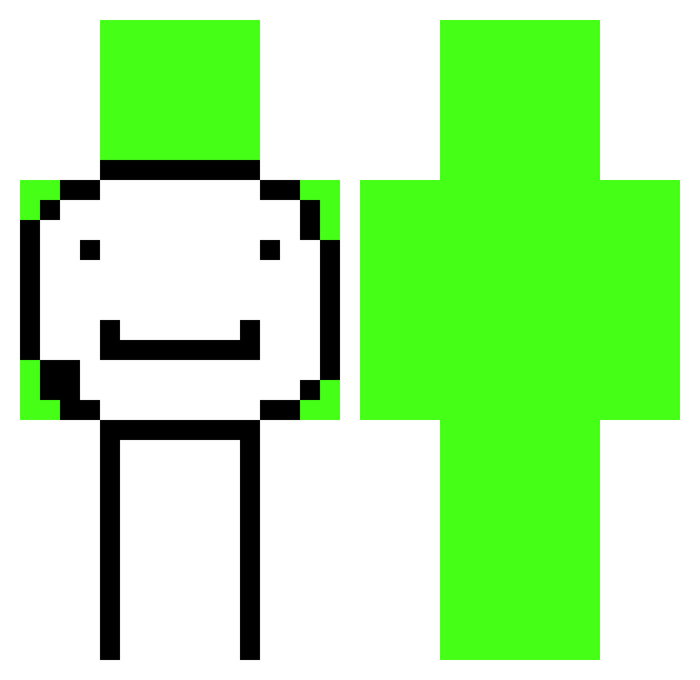 Adasprogamer Minecraft skin, front and back view