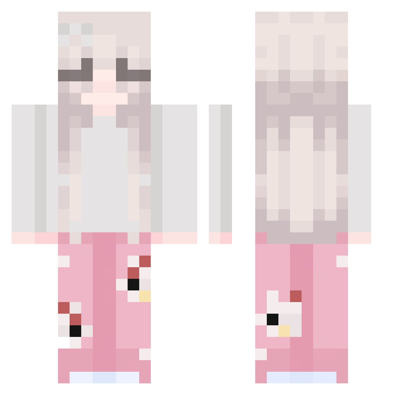 Ngxbo_ Minecraft skin, front and back view