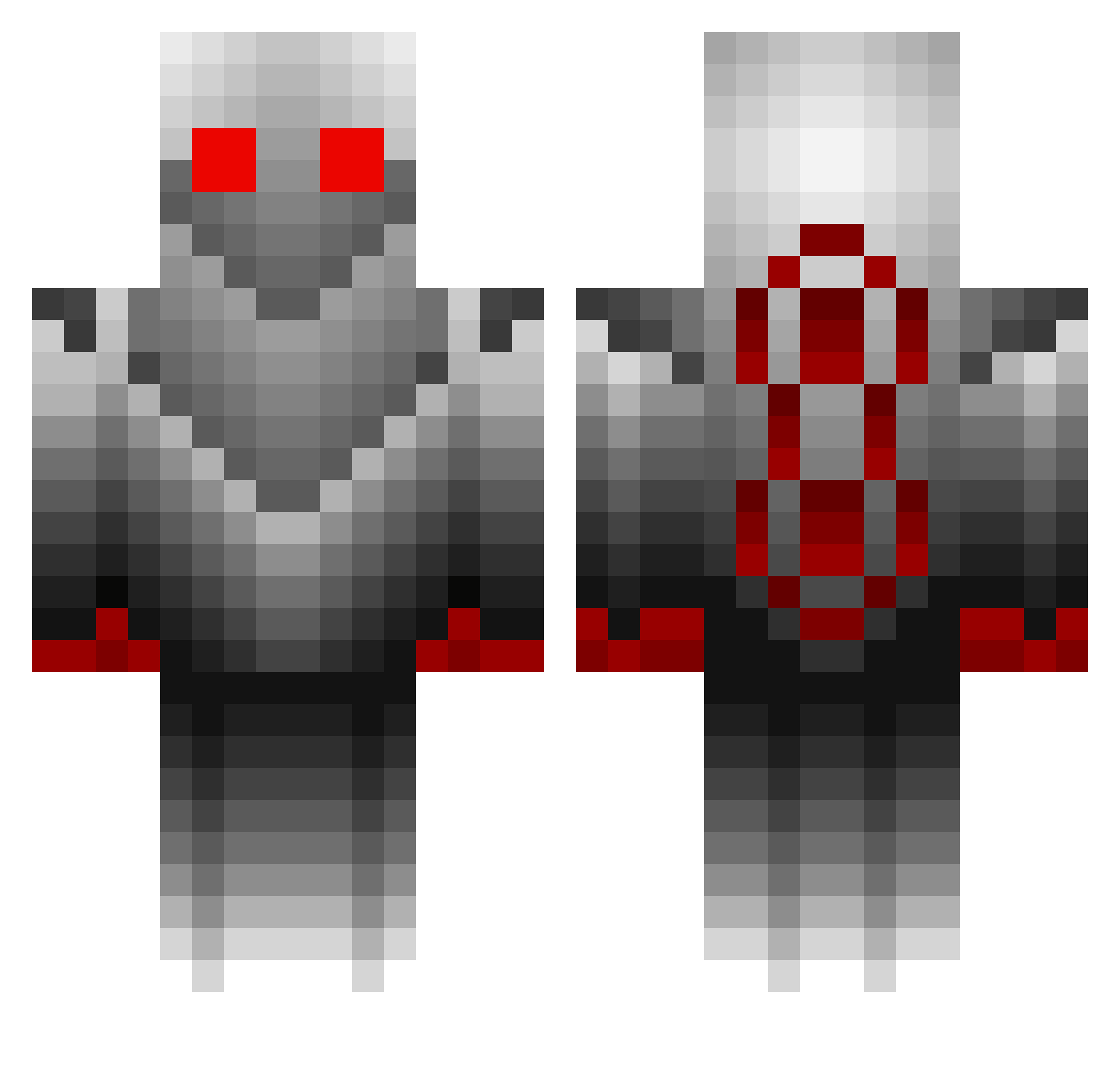 Deathwing868 Minecraft skin, front and back view