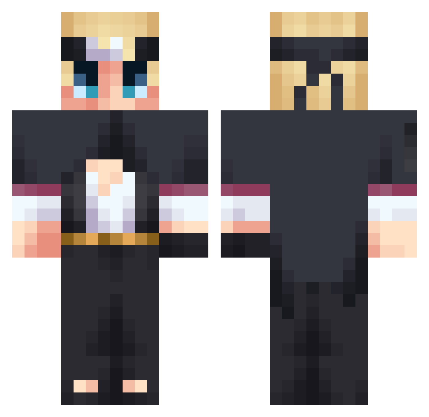 Eclipse_abc Minecraft skin, front and back view