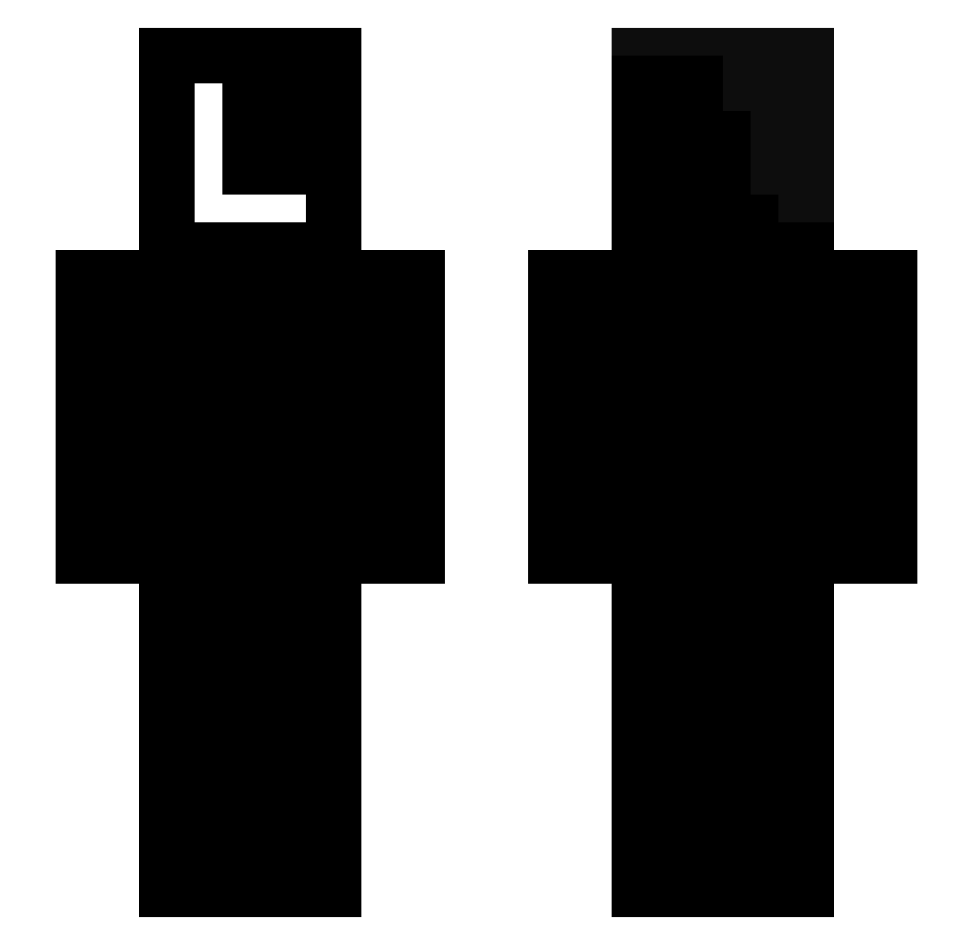 lumpi2507 Minecraft skin, front and back view