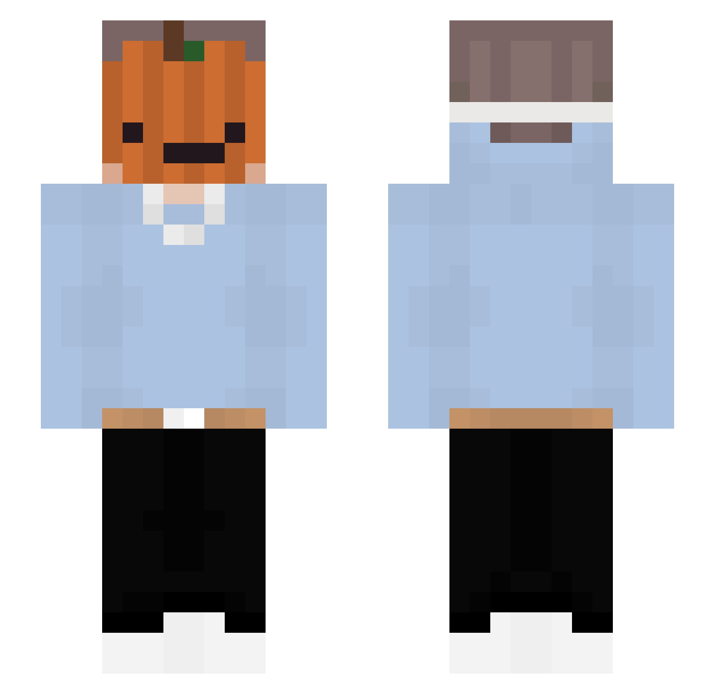Fiiiz Minecraft skin, front and back view