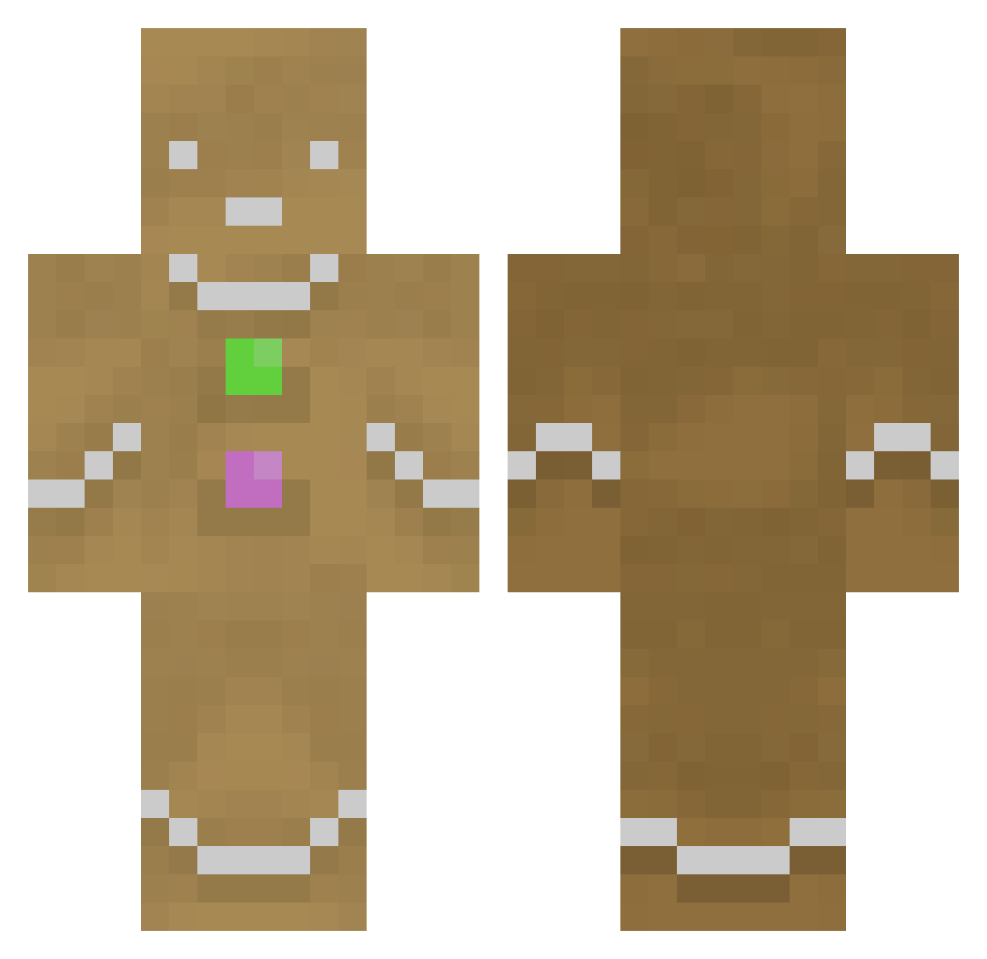 Brainmelt_ Minecraft skin, front and back view