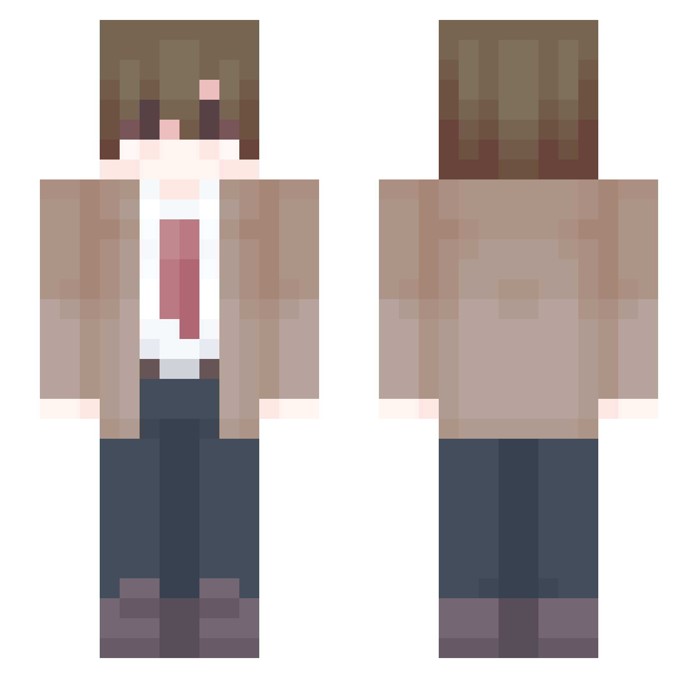 DINAURO01 Minecraft skin, front and back view