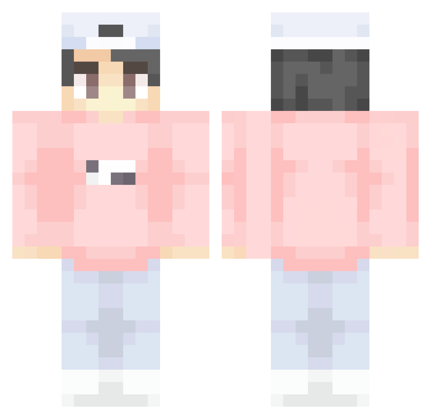 Yikuro_ Minecraft skin, front and back view